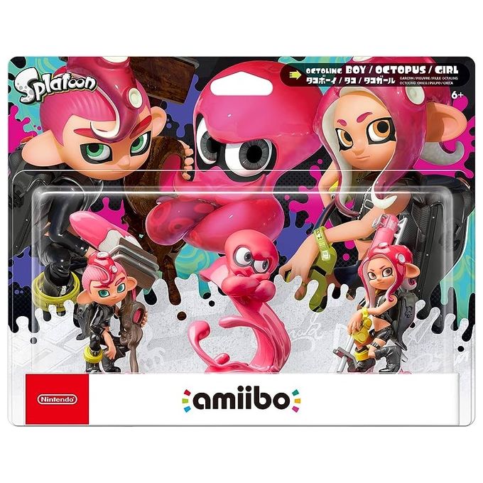 Nintendo 2007966 Amiibo Splatoon 2 Set 3 in 1 Octoling Boy Octoling Girl Octopus Nintendo Switch colore Multicolore