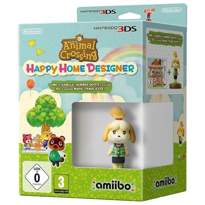 Nintendo 2232549 Animal Crossing Happy Home Designer Videogioco Nintendo 3DS ITA con Amiibo Fuffi Vestito Estivo