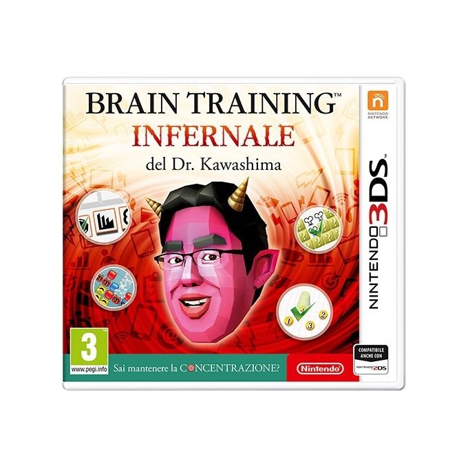 Nintendo Brain Training Infernale del Dr. Kawashima Gioco Nintendo 3DS e 2DS Educativo PEGI 3 Italiano