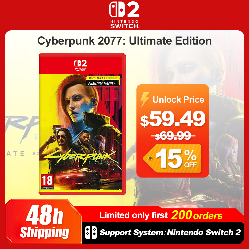 Nintendo Switch 2 Cyberpunk 2077 Ultimate Edition Juegos Offerte di giochi Gioco di carte di gioco fisico originale al 100% Gioco di ruolo per Switch 2