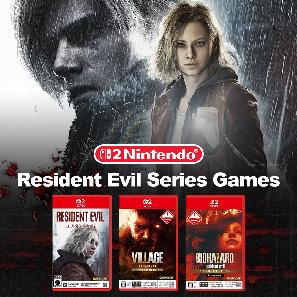 Nintendo Switch 2: Giochi della serie Resident Evil - Scheda di gioco fisica - Resident Evil Requiem, Resident Evil Village, Resident Evil 7