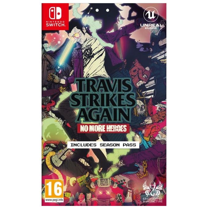 Nintendo TRA-HAC-AR9RA-ITA Travis Strikes Again No More Heroes Videogioco per Nintendo Switch con Season Pass colore Nero
