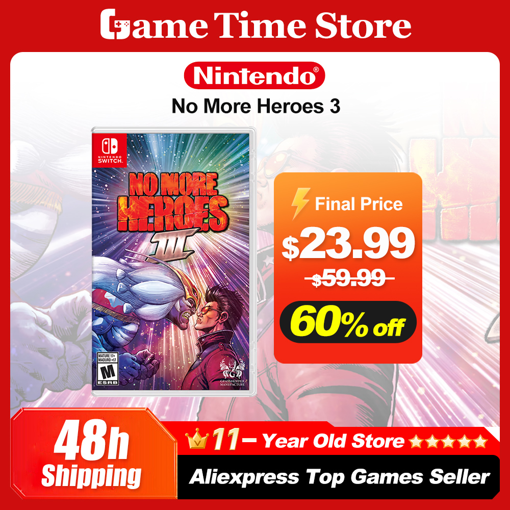 No More Heroes 3 Offerte di giochi per Nintendo Switch 100% nuovo supporto per schede di gioco fisico 1 giocatore per console di gioco Nintendo Switch