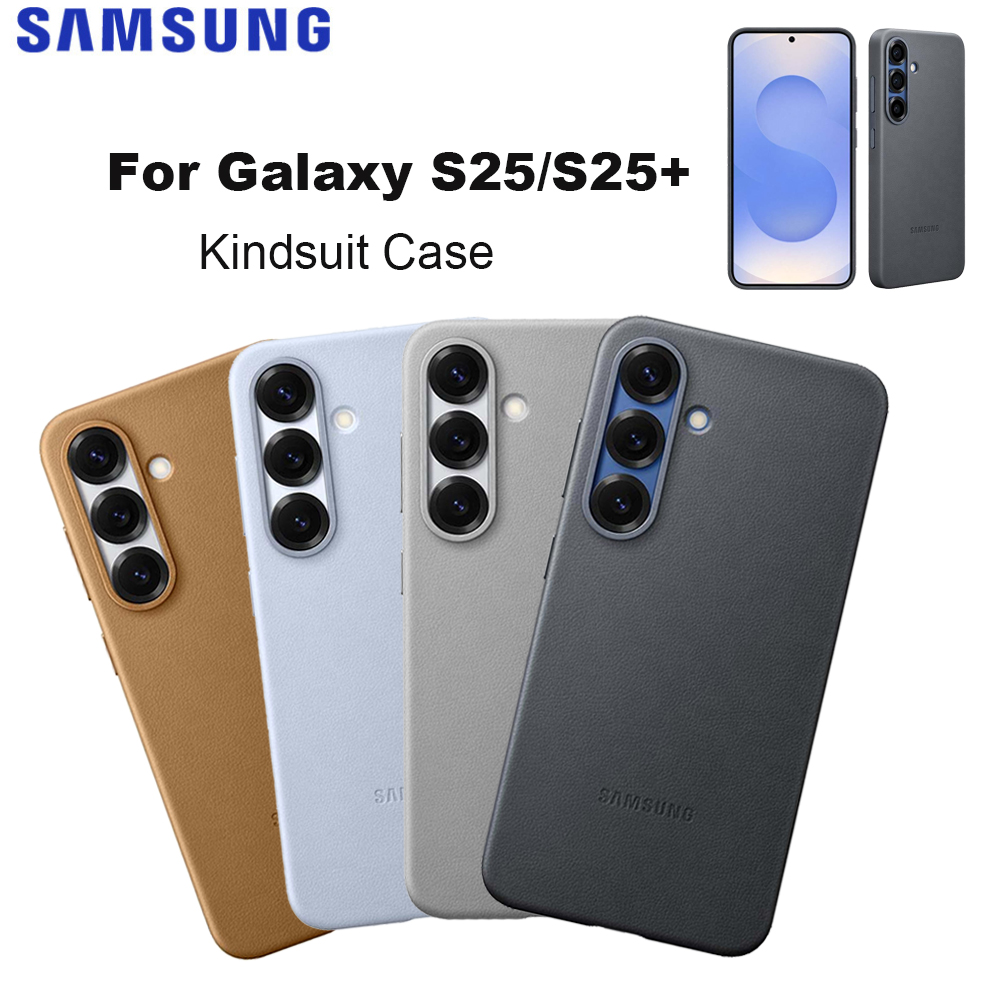 Nuova Custodia Originale Samsung Kindsuit per Galaxy S25 S25+ Cover per Smartphone in Pelle di Alta Qualità