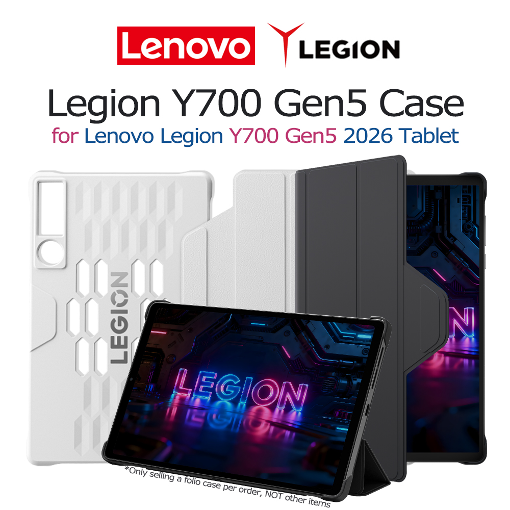 Nuova custodia protettiva Folio per Lenovo Legion Y700 2026 Gen5 da 8,8 pollici per tablet Lenovo da 8,8'' Tab Y700 magnetica rimovibile con design a foro cavo