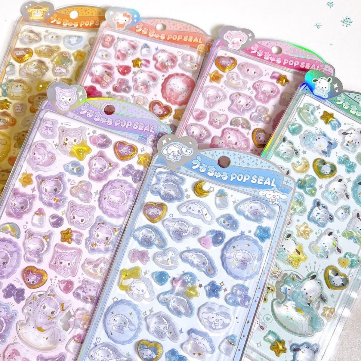 Nuovo! Adesivi 3D in Rilievo Sanrio Hellokitty Kuromi Cinnamoroll My Melody, Adesivi in Gelatina Kawaii per Decorazione Fai-da-Te e Cover per Telefoni