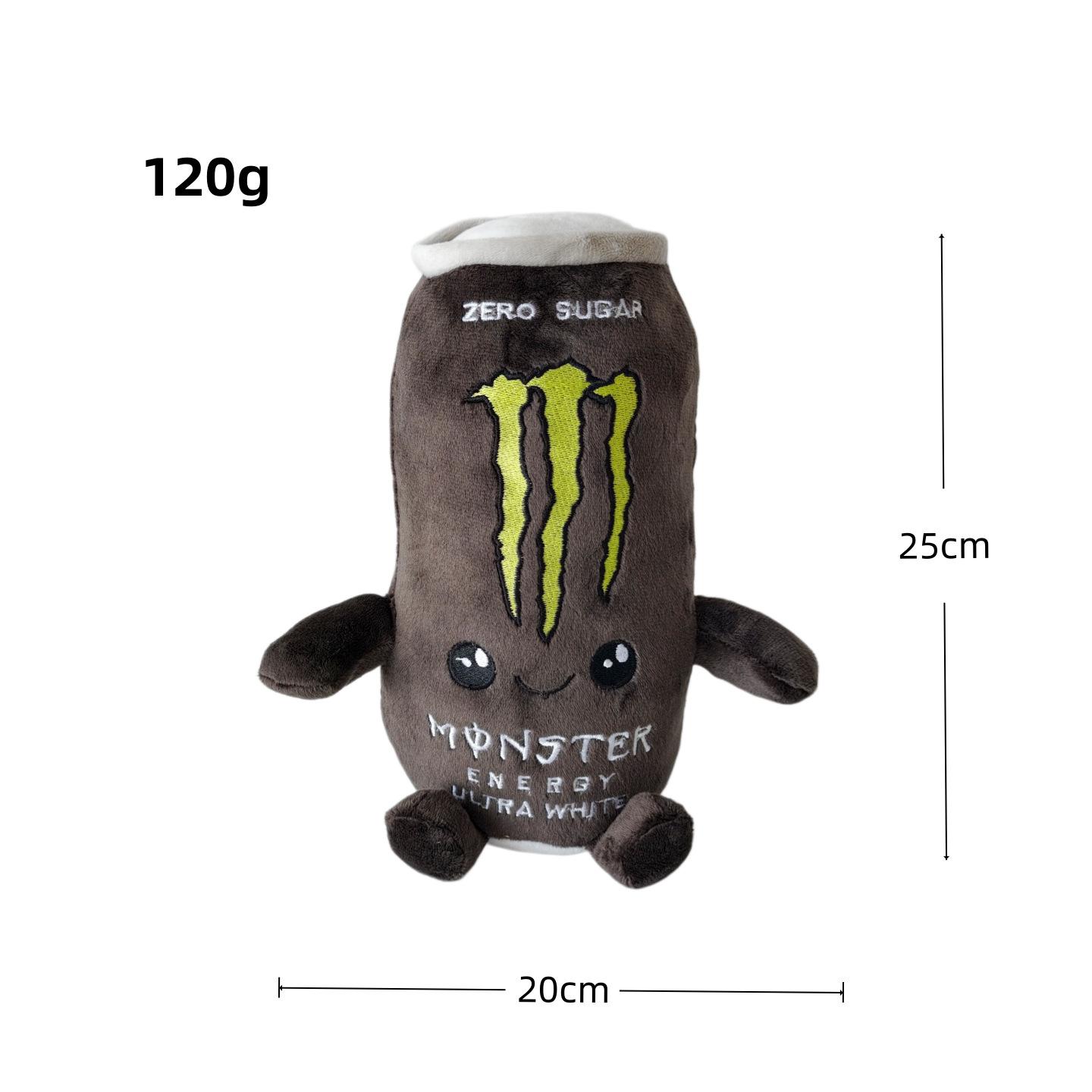 Nuovo Peluche Carino Lattina Monster Energy Giocattolo Peluche Simulazione Lattina Bevanda Energetica Bambola di Pezza Carino Cartone Animato Figura Bevanda Decorazione Divano Casa Oggetto da Collezione Regalo per Fan 25cm