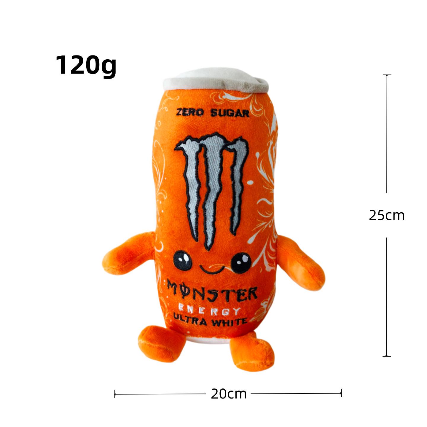 Nuovo Peluche Carino Lattina Monster Energy Giocattolo Peluche Simulazione Lattina Bevanda Energetica Bambola di Pezza Carino Cartone Animato Figura Bevanda Decorazione Divano Casa Oggetto da Collezione Regalo per Fan 25cm