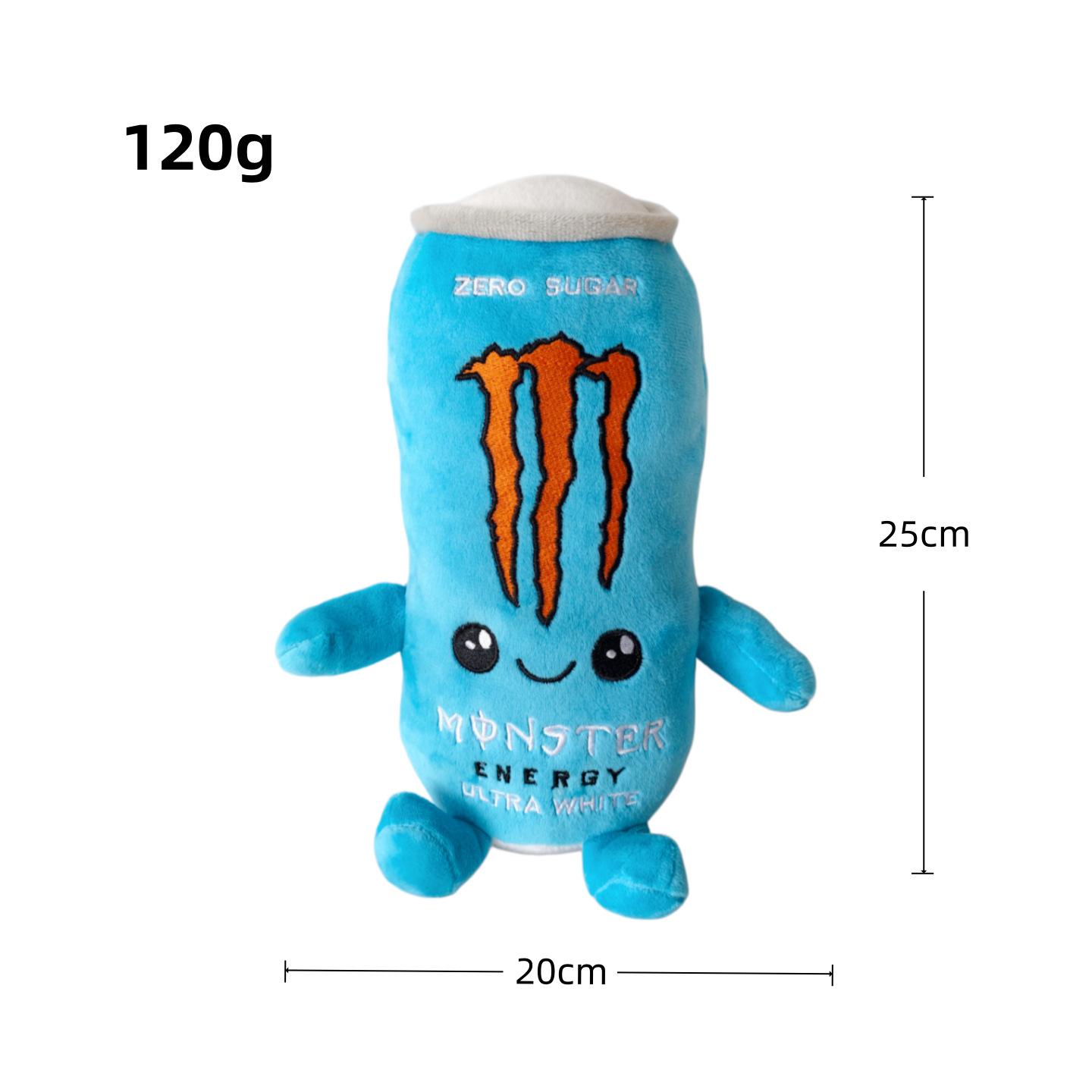 Nuovo Peluche Carino Lattina Monster Energy Giocattolo Peluche Simulazione Lattina Bevanda Energetica Bambola di Pezza Carino Cartone Animato Figura Bevanda Decorazione Divano Casa Oggetto da Collezione Regalo per Fan 25cm