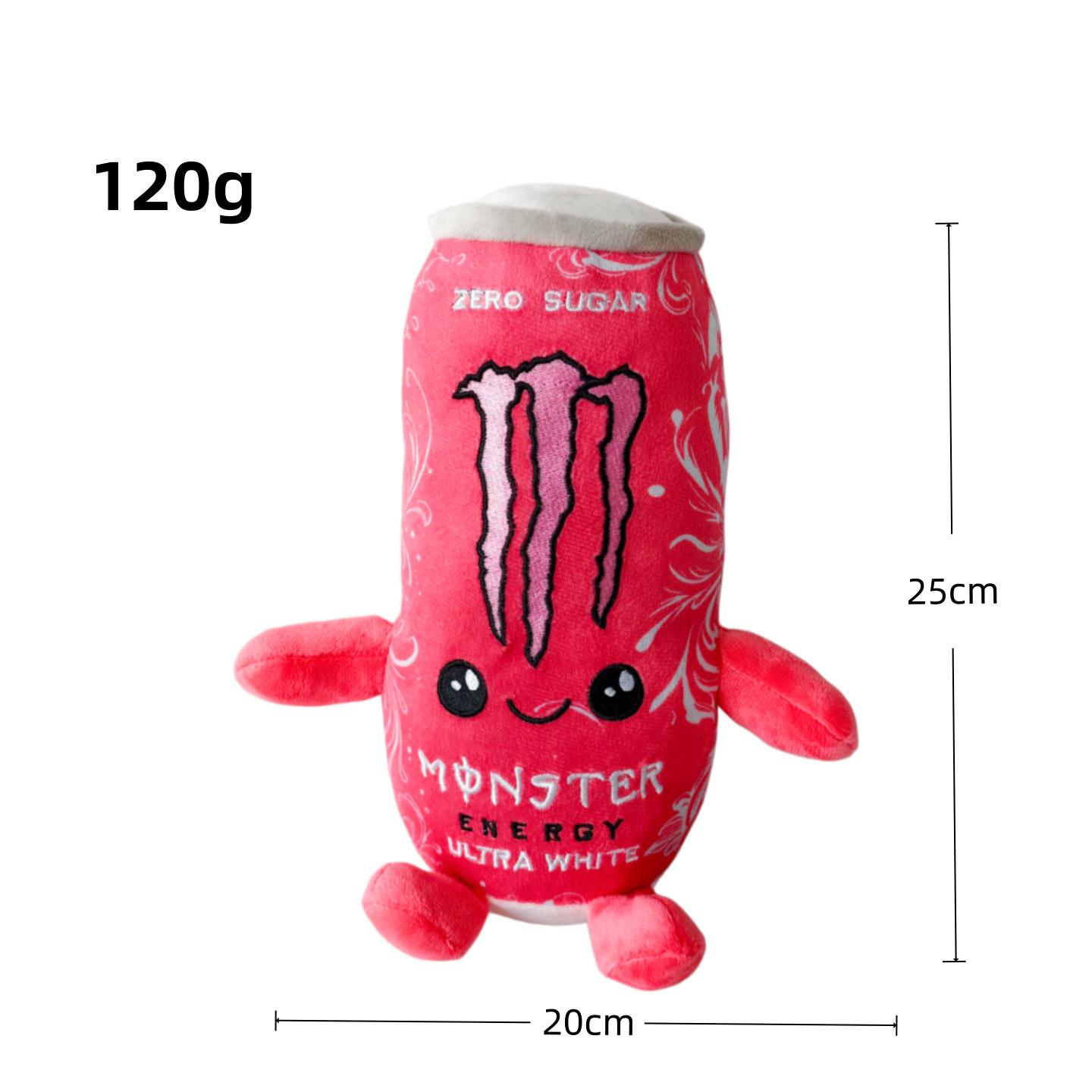Nuovo Peluche Carino Lattina Monster Energy Giocattolo Peluche Simulazione Lattina Bevanda Energetica Bambola di Pezza Carino Cartone Animato Figura Bevanda Decorazione Divano Casa Oggetto da Collezione Regalo per Fan 25cm