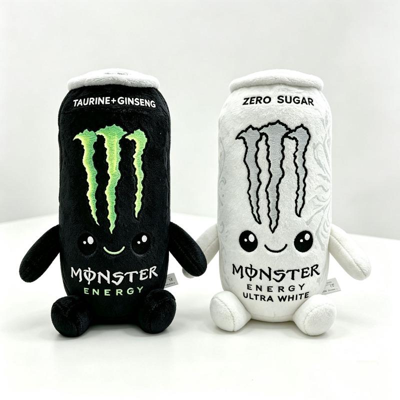 Nuovo Peluche Carino Zero Zuccheri Monster Energy Drink Carino Peluche a Forma di Lattina di Bevanda Energetica Multicolore Morbido Figure Arredamento Casa Regalo da Collezione 22cm