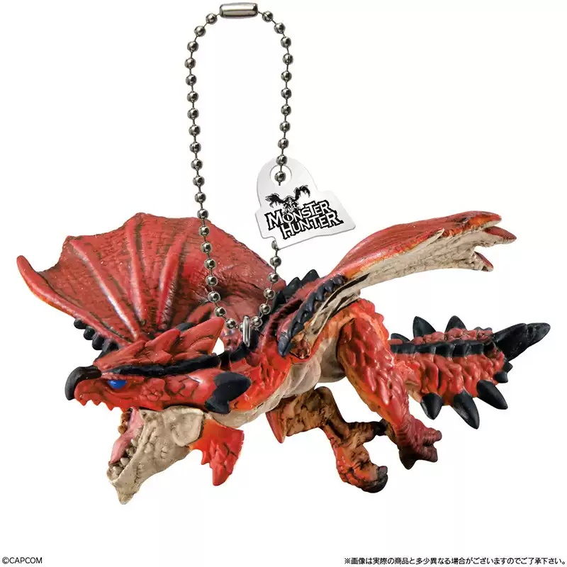 Nuovo Portachiavi Bandai Monster Hunter Rathalos, Figurina da Collezione, Ciondolo per Borsa, Merchandise Anime per Collezionisti di Anime e Videogiochi