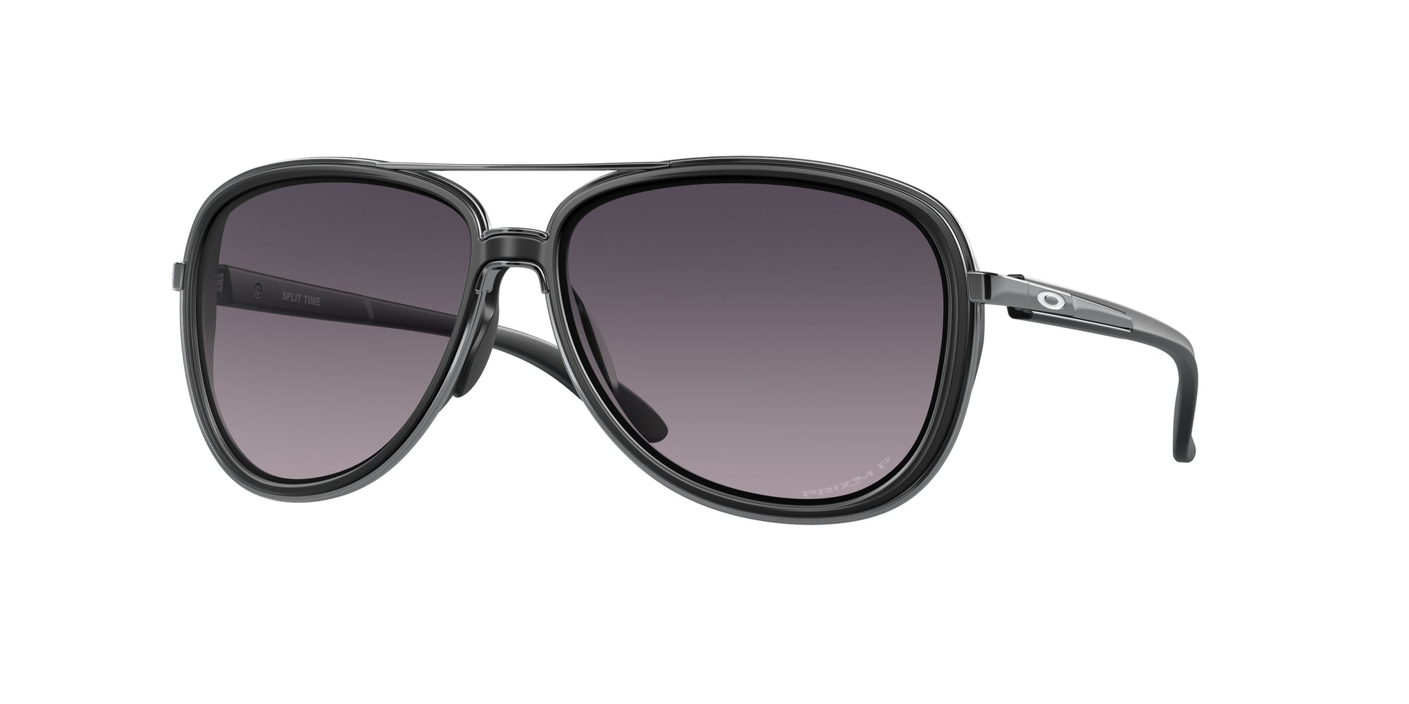 Oakley Donna Oakley OO4129 SPLIT TIME 412917 Occhiali da sole Metallo Nero Grigio Rotonda Normale Sfumato Oakley Donna Oakley OO4129 SPLIT TIME 412917 Occhiali da sole Metallo Nero Grigio Rotonda Normale Sfumato