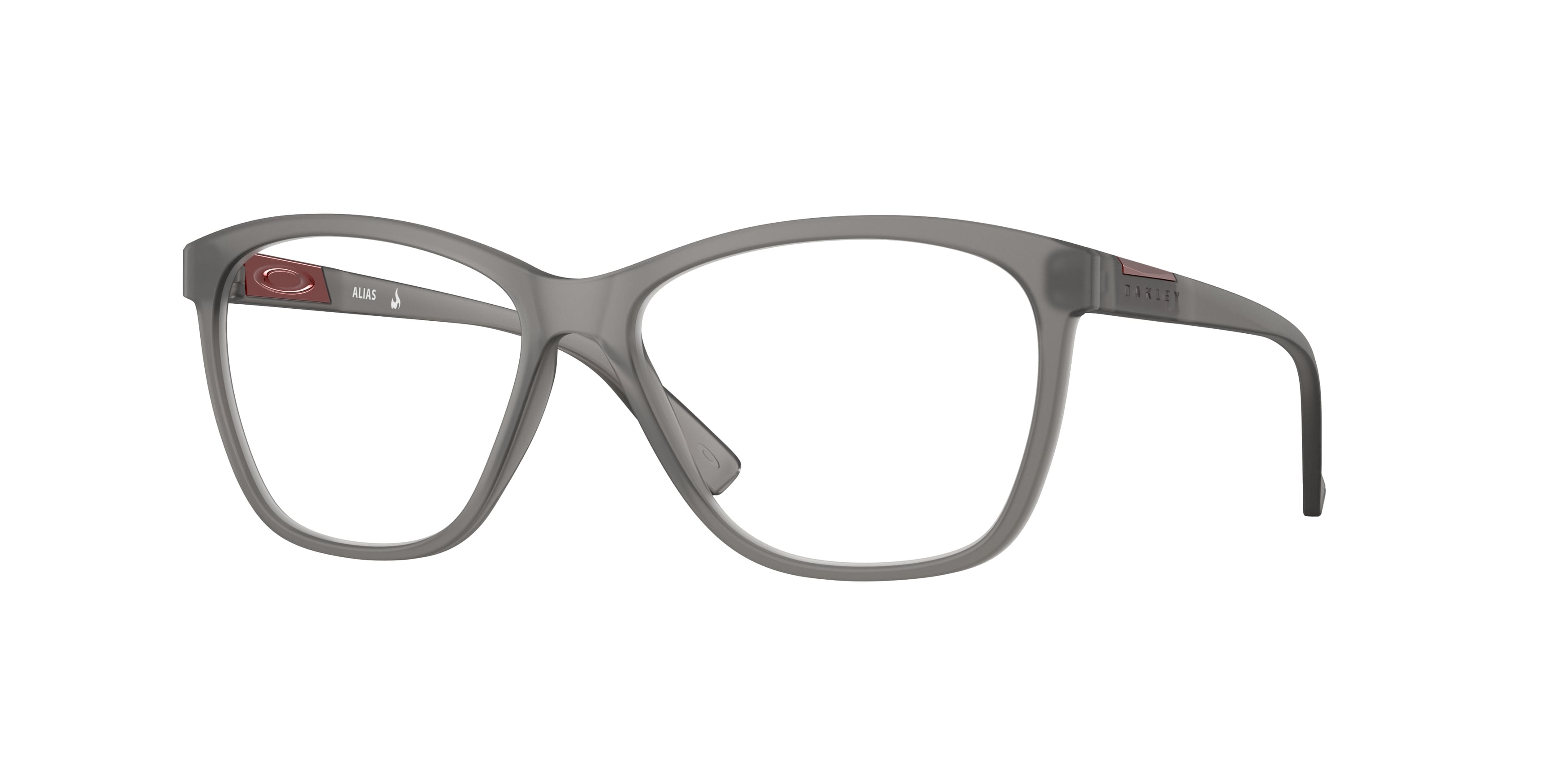 Oakley Donna Oakley OX8155 ALIAS 815515 Montature da vista O_Matter Grigio Trasparente Rotonda Normale Oakley Donna Oakley OX8155 ALIAS 815515 Montature da vista O_Matter Grigio Trasparente Rotonda Normale
