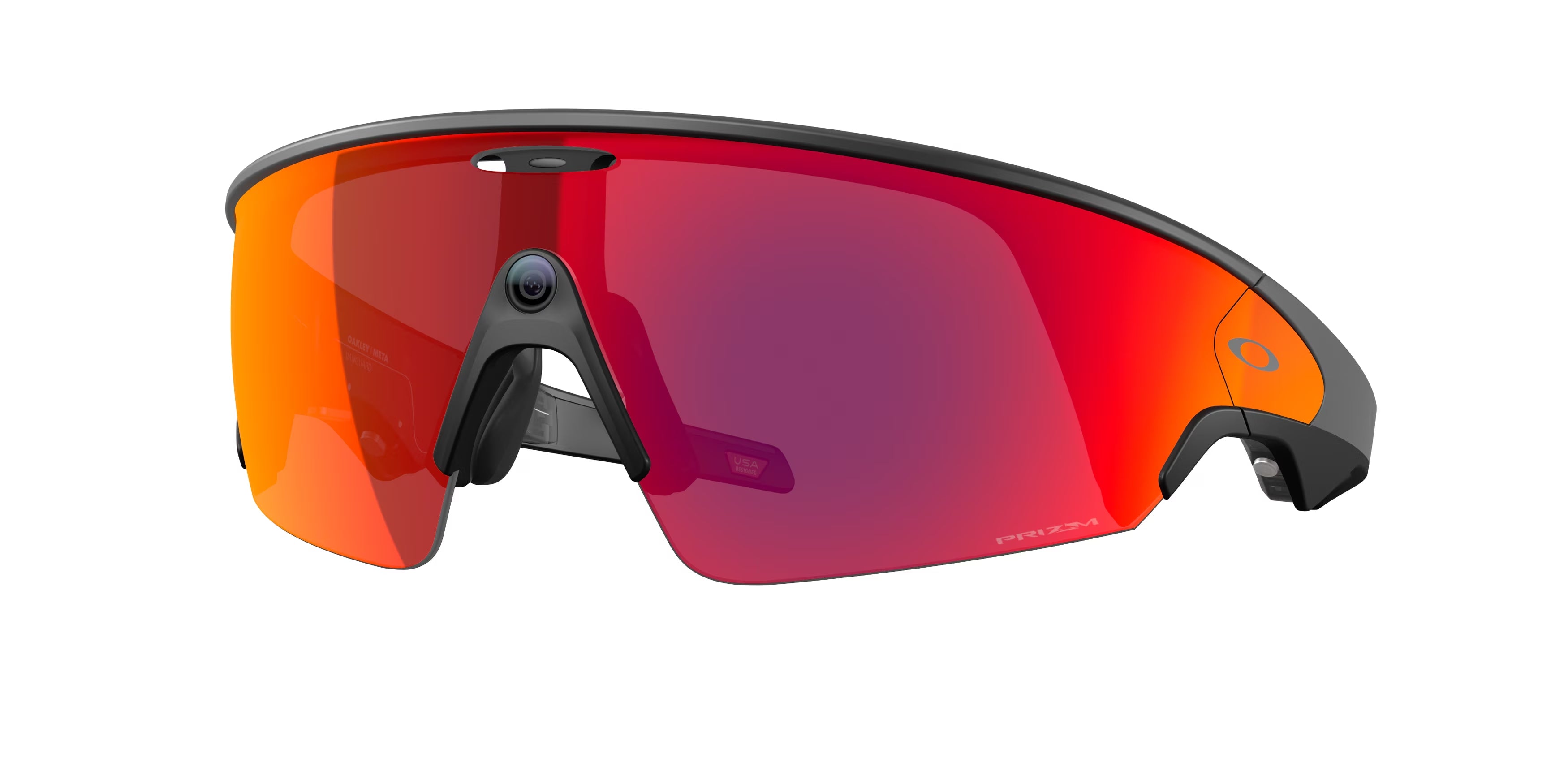 Oakley Unisex Oakley Meta OW8001 Vanguard 800101 Smart glasses O_Matter Nero Viola Geometrica Normale Prizm