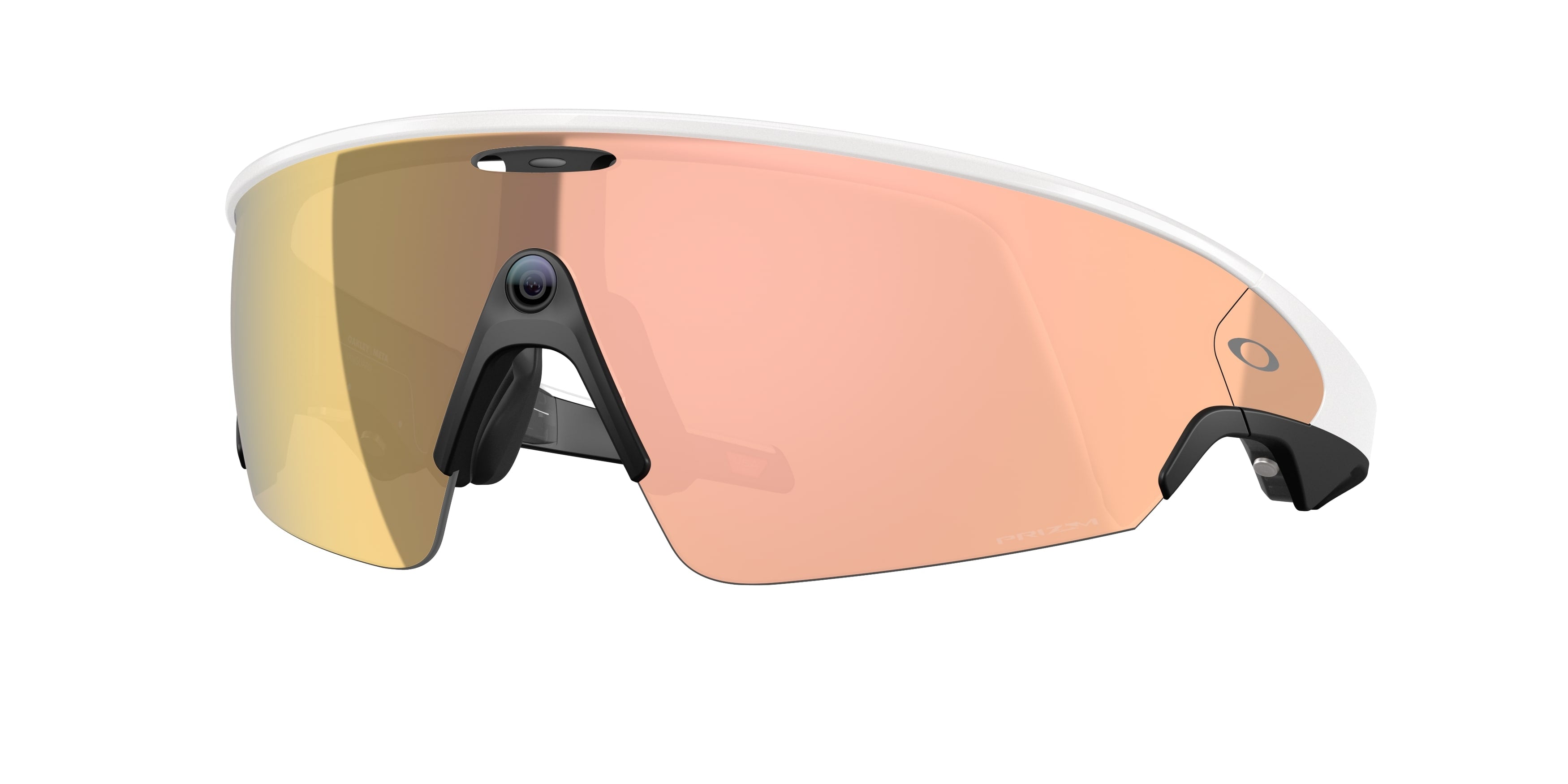 Oakley Unisex Oakley Meta OW8001 Vanguard 800108 Smart glasses O_Matter Bianco Oro Geometrica Specchiate Prizm