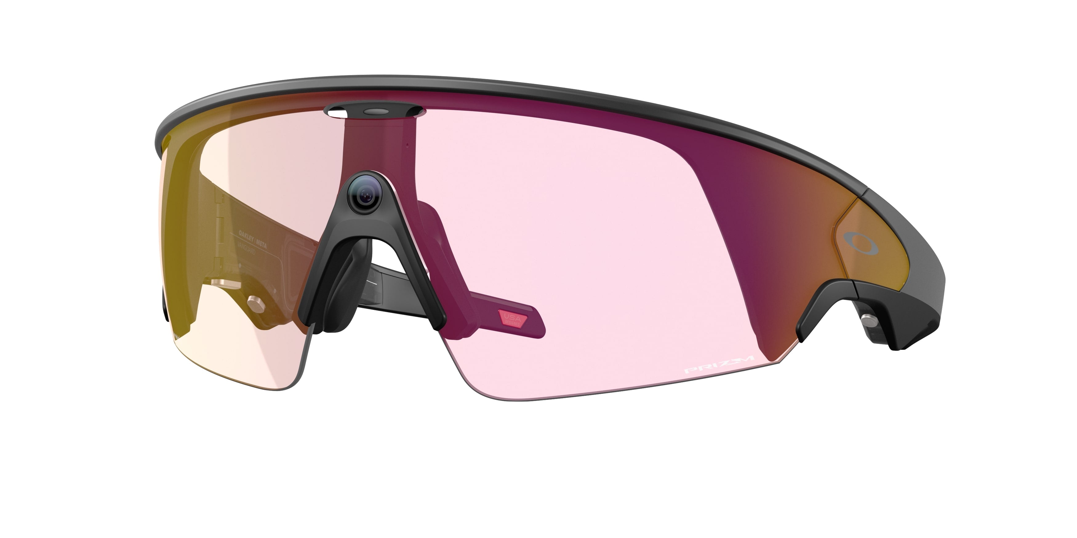 Oakley Unisex Oakley Meta OW8001 Vanguard 800109 Smart glasses O_Matter Nero Rosa Geometrica Fotocromatiche Prizm
