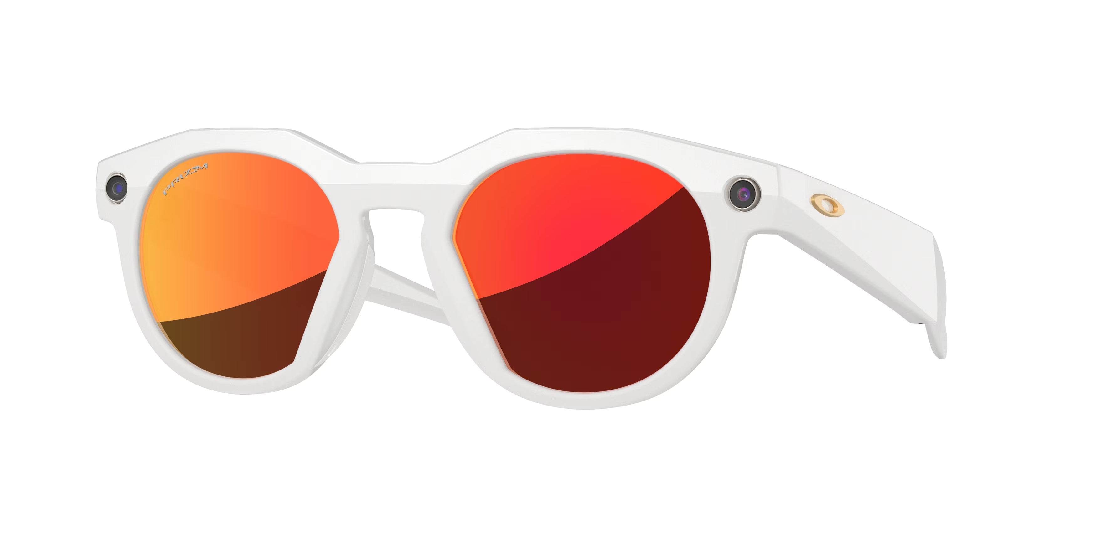 Oakley Unisex Oakley Meta OW8002 Hstn 800204 Smart glasses O_Matter Grigio Marrone Rotonda Specchiate Prizm