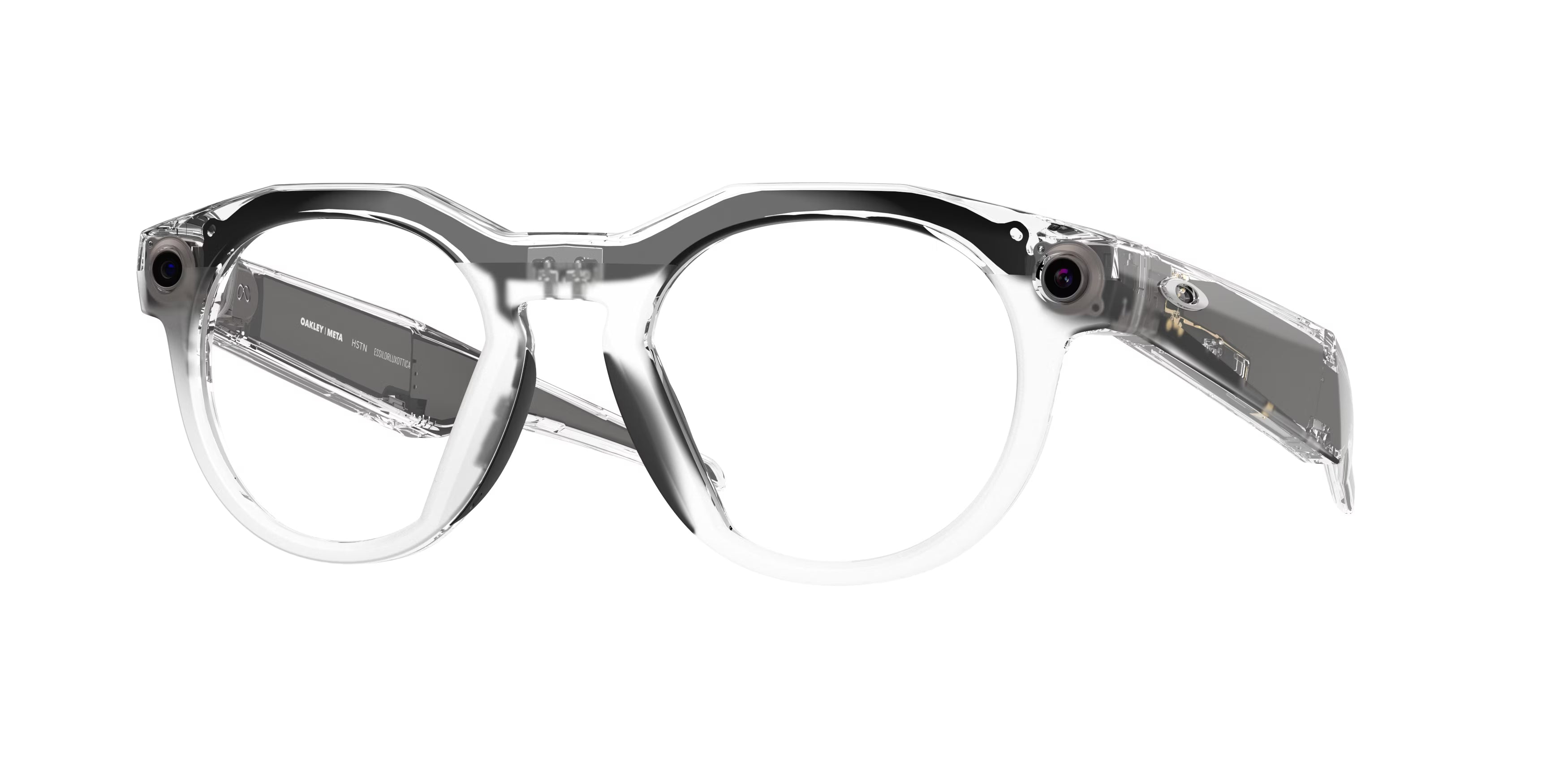 Oakley Unisex Oakley Meta OW8002 Hstn 800205 Smart glasses O_Matter Trasparente Fotocromatico Grigio Rotonda Transitions Fotocromatico