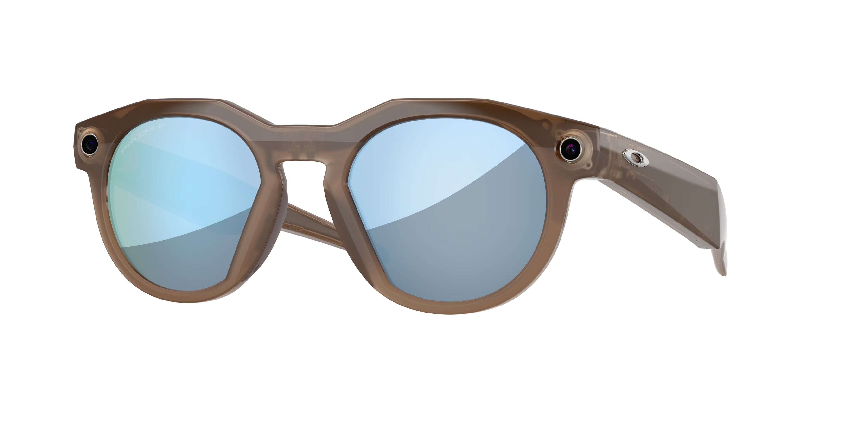 Oakley Unisex Oakley Meta OW8002 Hstn 800206 Smart glasses O_Matter Marrone Viola Rotonda Specchiate Prizm