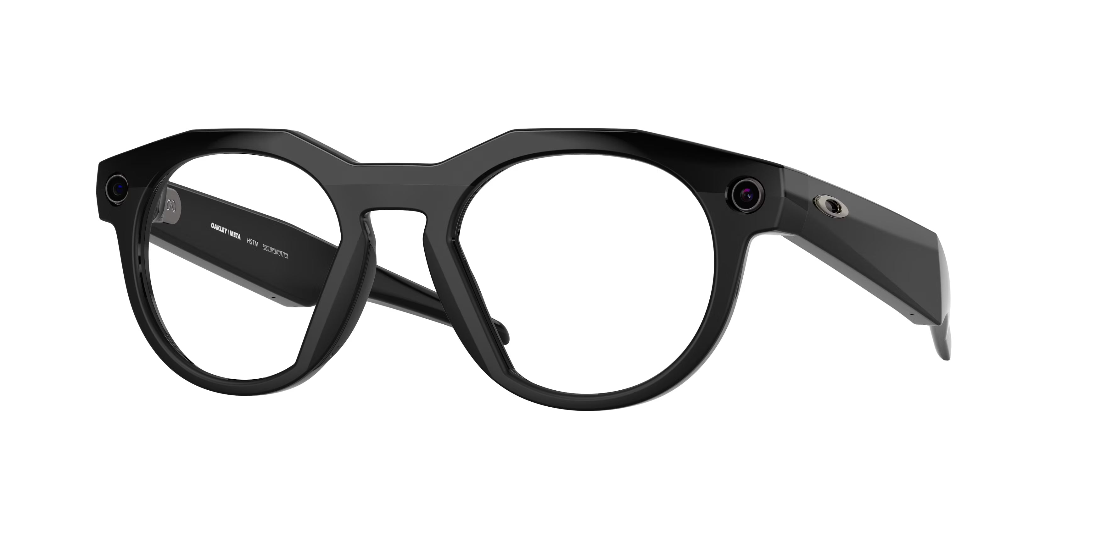 Oakley Unisex Oakley Meta OW8002 Hstn 800207 Smart glasses O_Matter Nero Trasparente Rotonda Antiriflesso