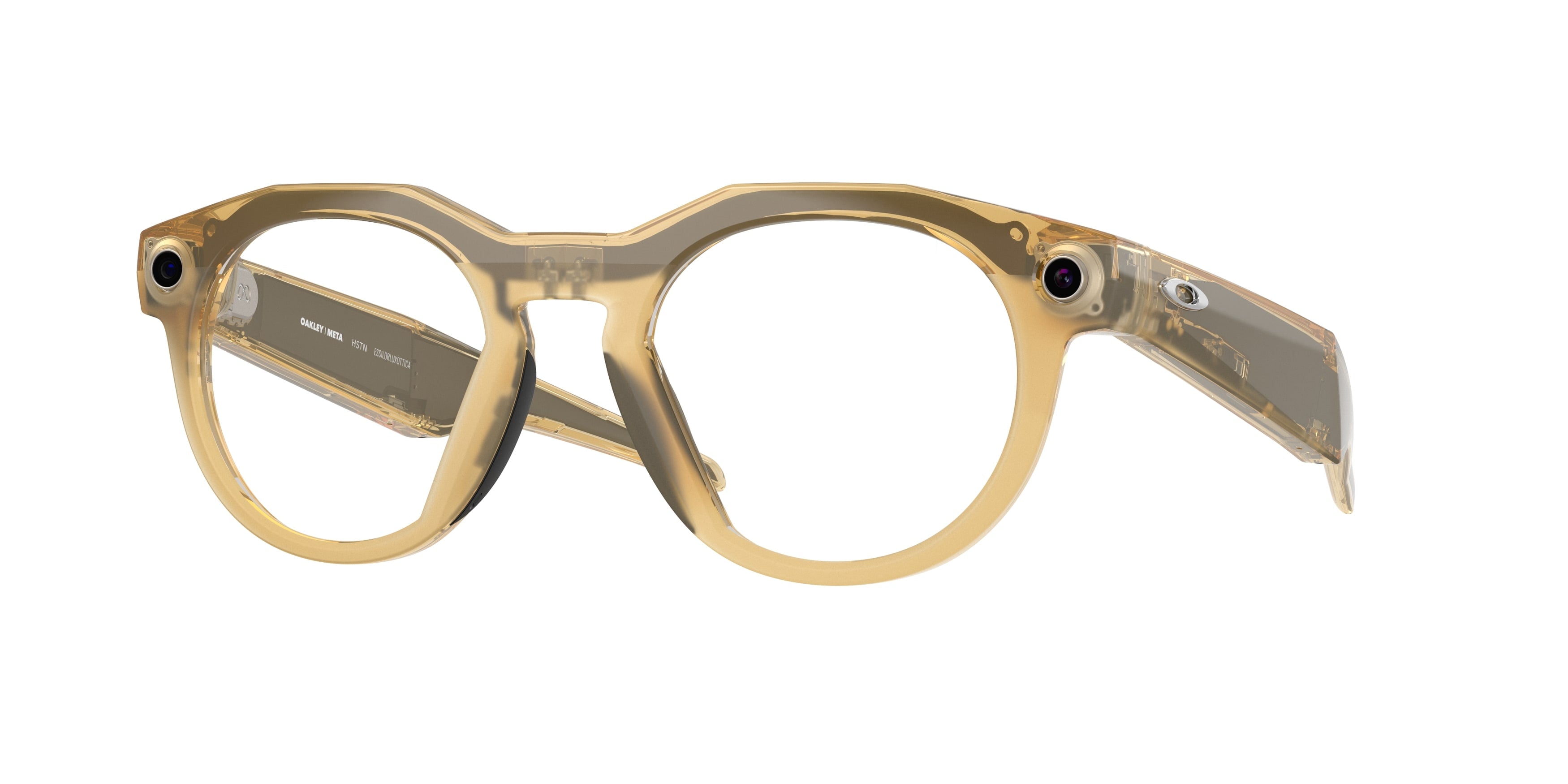 Oakley Unisex Oakley Meta OW8002 Hstn 800208 Smart glasses O_Matter Giallo Marrone Rotonda Transitions Fotocromatico