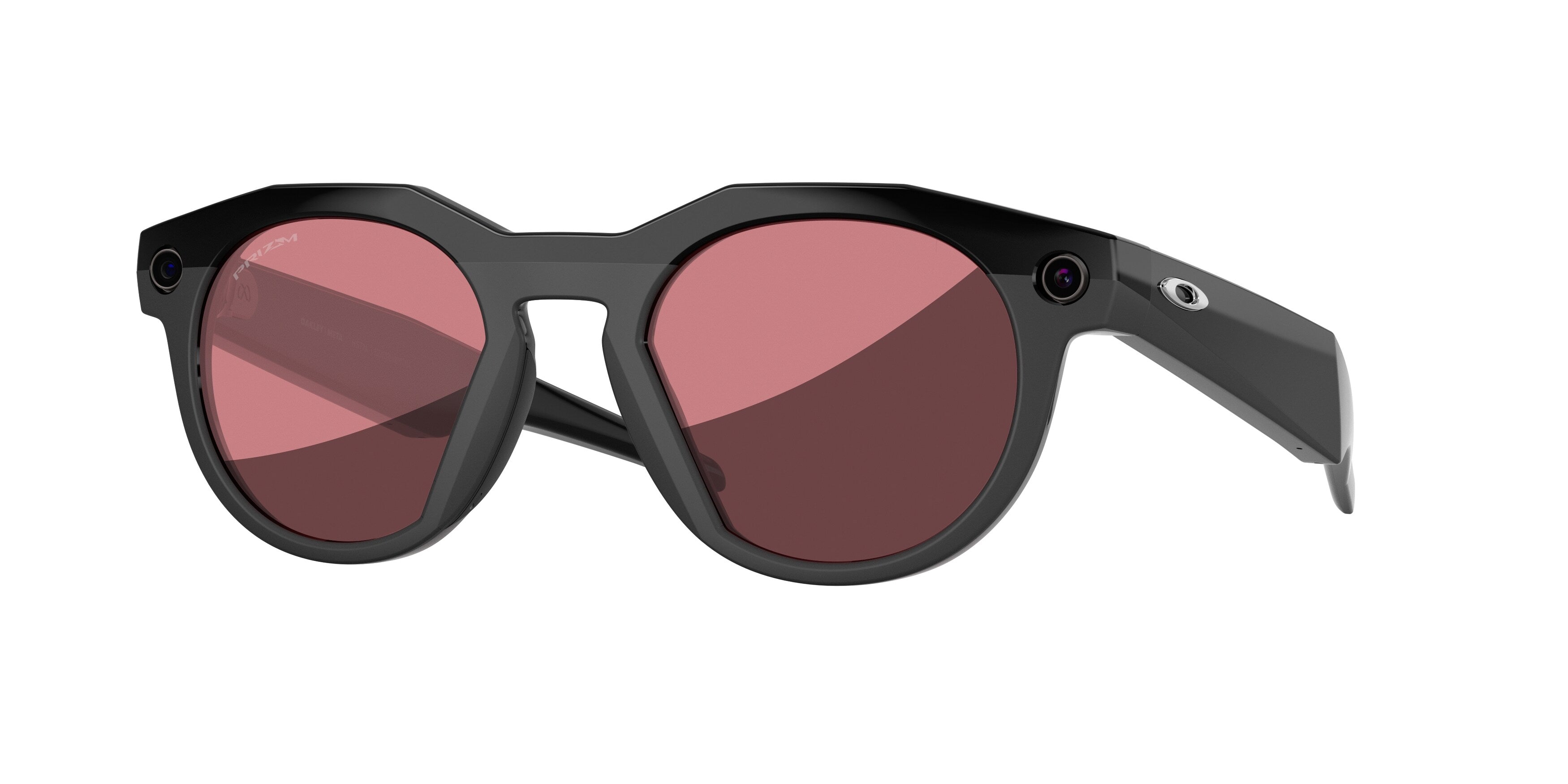 Oakley Unisex Oakley Meta OW8002 Hstn 800209 Smart glasses O_Matter Nero Rosso Rotonda Specchiate Prizm