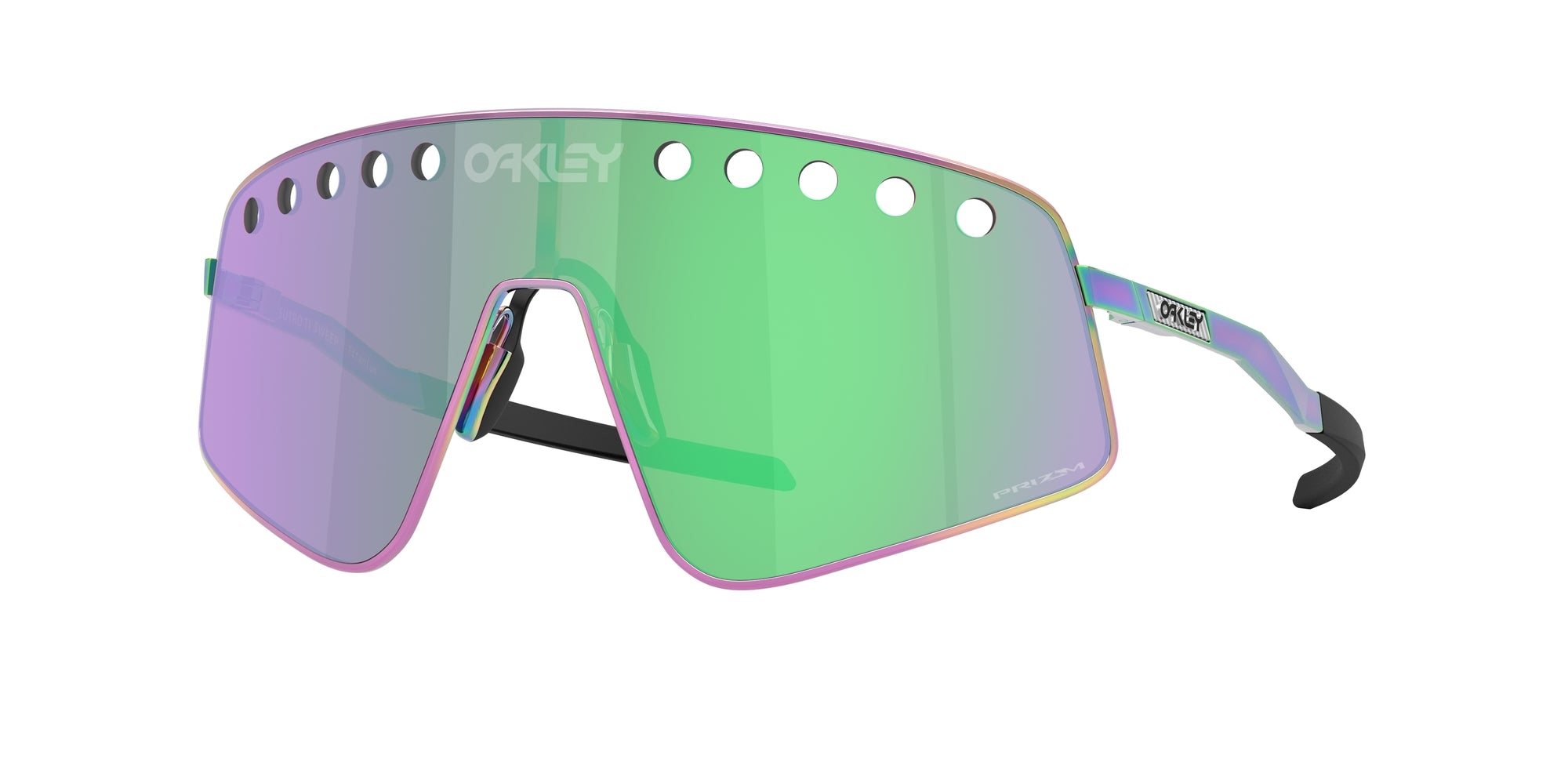 Oakley Unisex Oakley OO6025 SUTRO TI SWEEP 602505 Occhiali da sole Titanio Multi-colore Verde Squadrata Normale