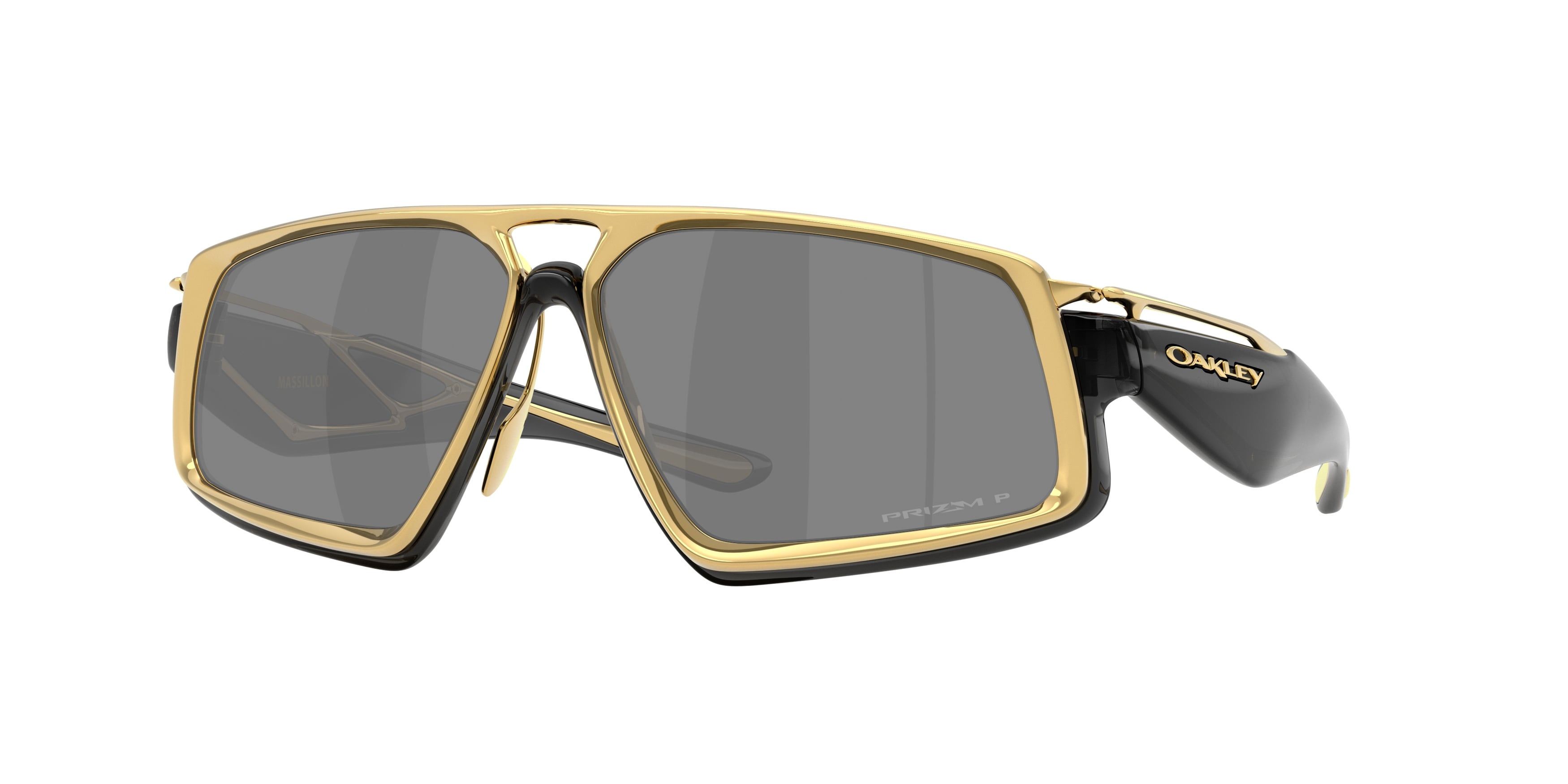Oakley Unisex Oakley OO6029 MASSILLON 602901 Occhiali da sole Titanio Nero Grigio Squadrata Polarizzata