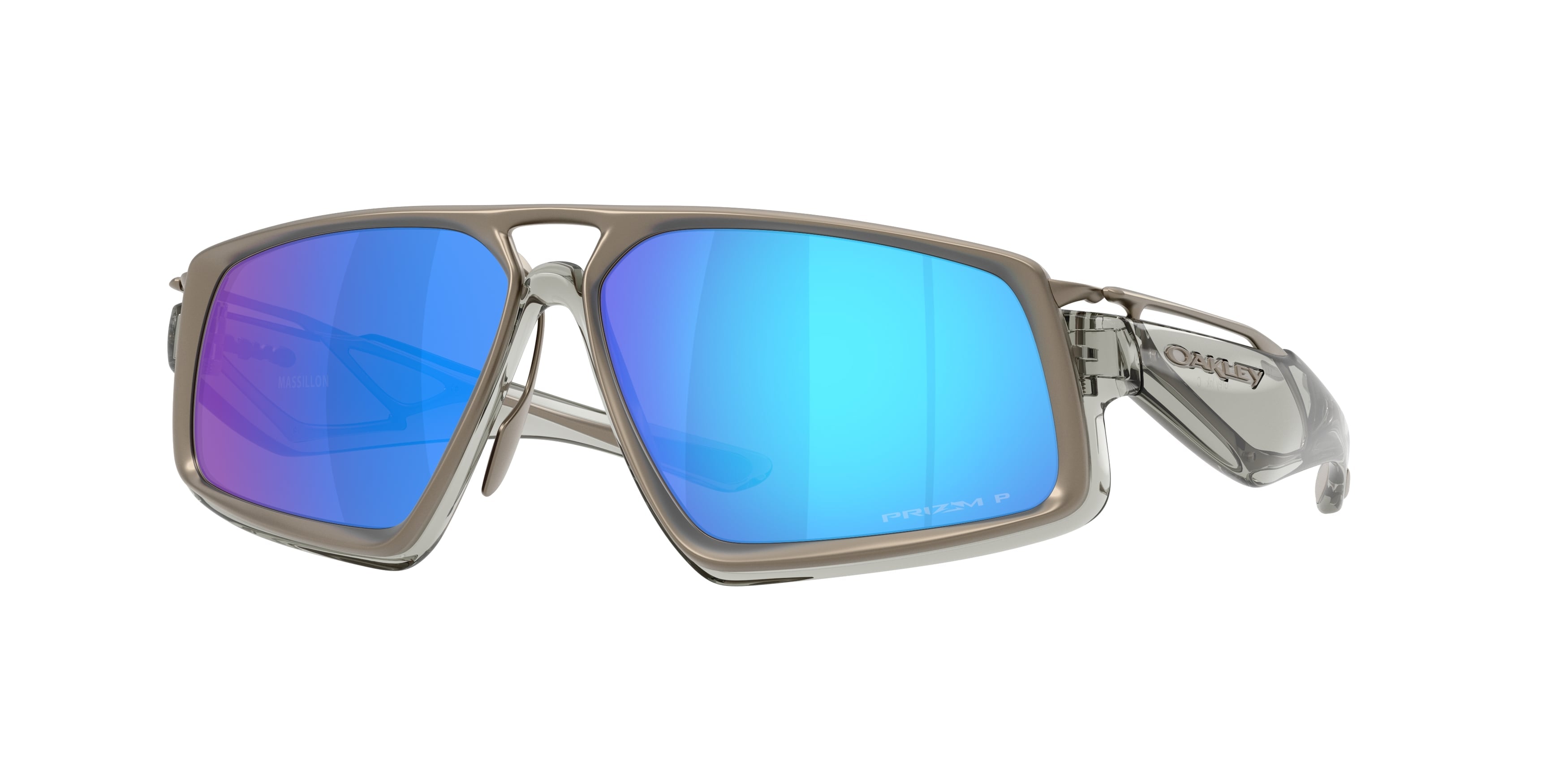 Oakley Unisex Oakley OO6029 MASSILLON 602904 Occhiali da sole Titanio Grigio Blu Squadrata Polarizzata