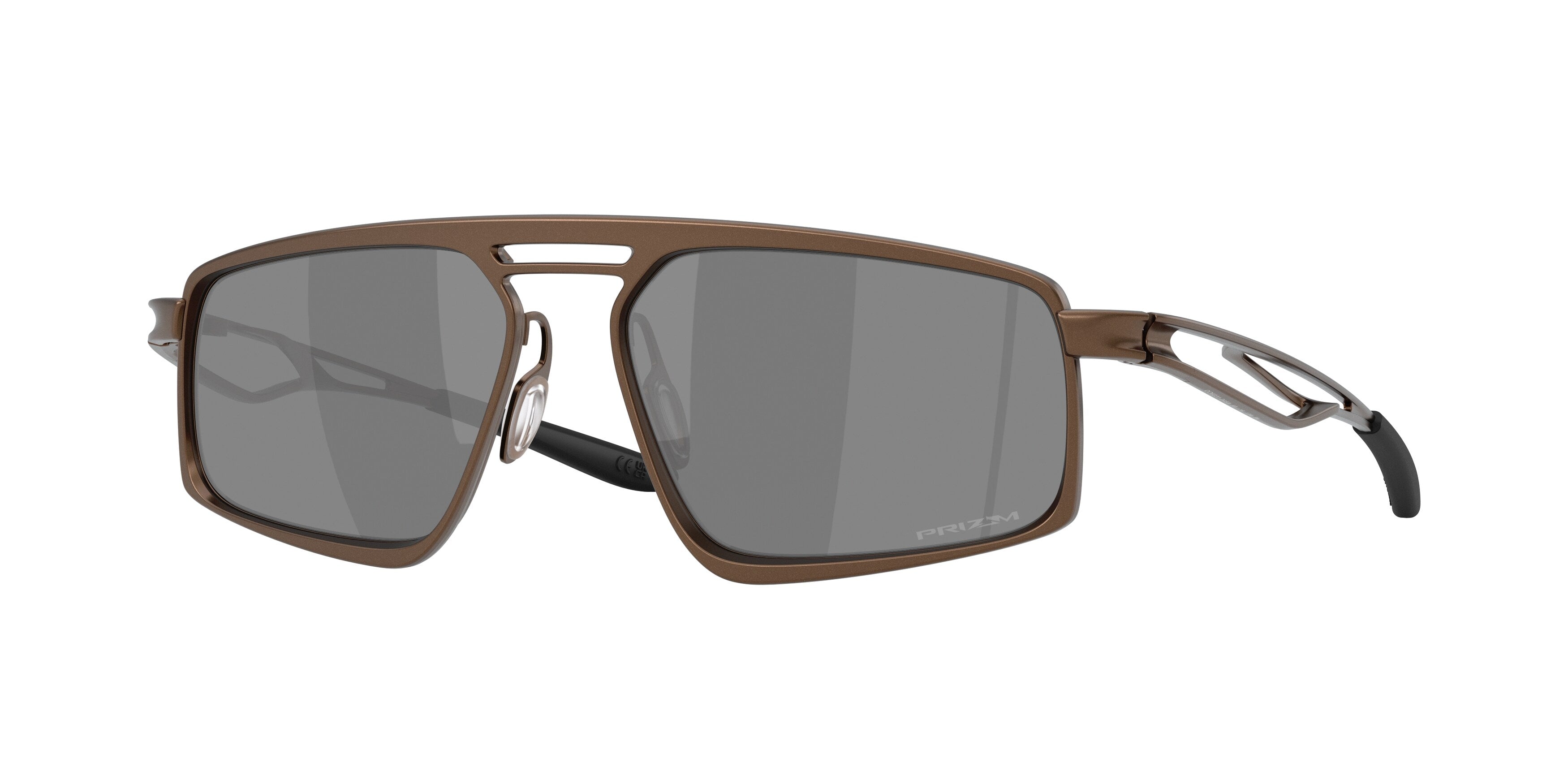 Oakley Unisex Oakley OO6031 BUSHWICK 603104 Occhiali da sole Titanio Marrone Grigio Squadrata Normale