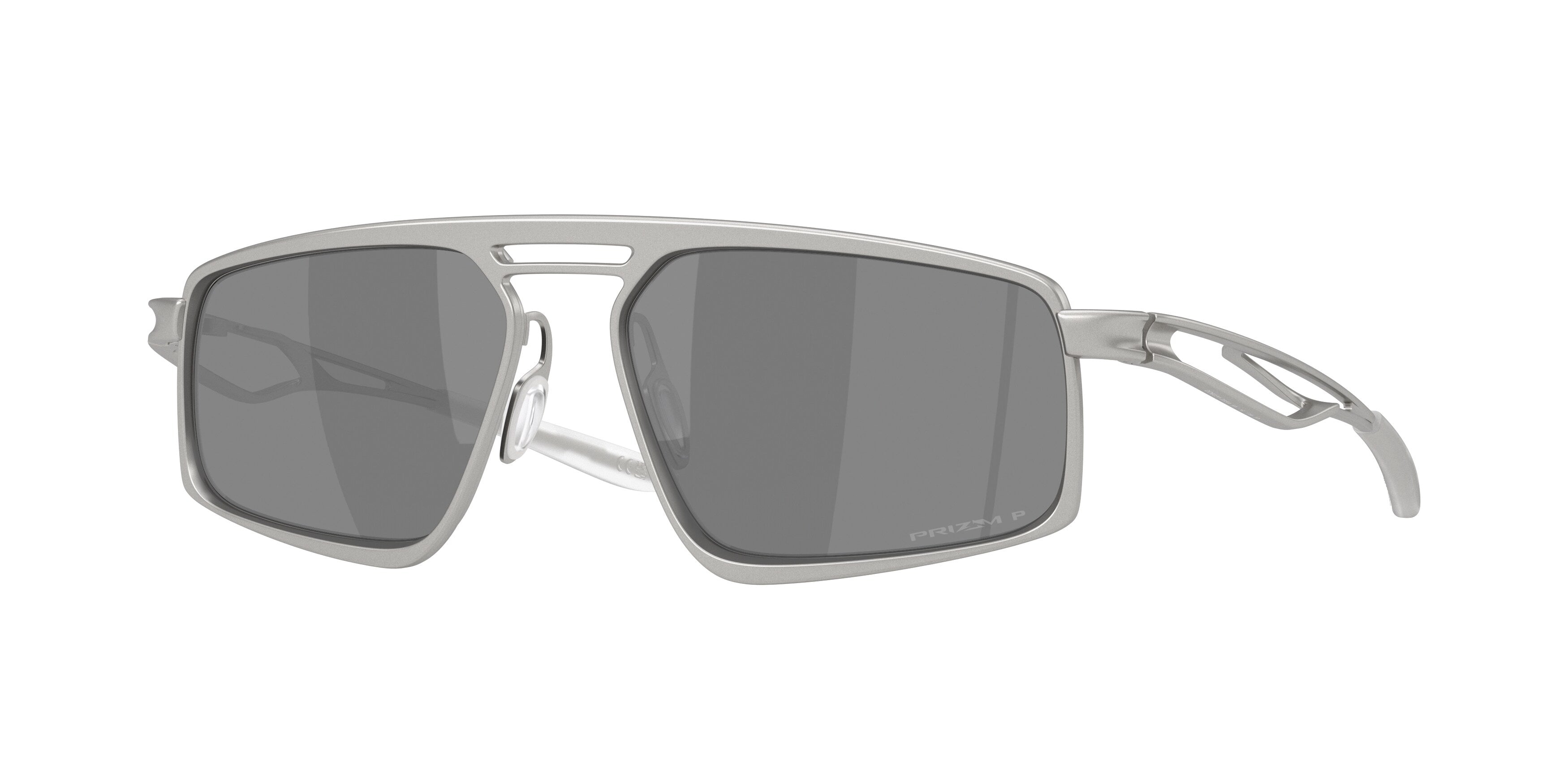 Oakley Unisex Oakley OO6031 BUSHWICK 603105 Occhiali da sole Titanio Argento Grigio Squadrata Polarizzata