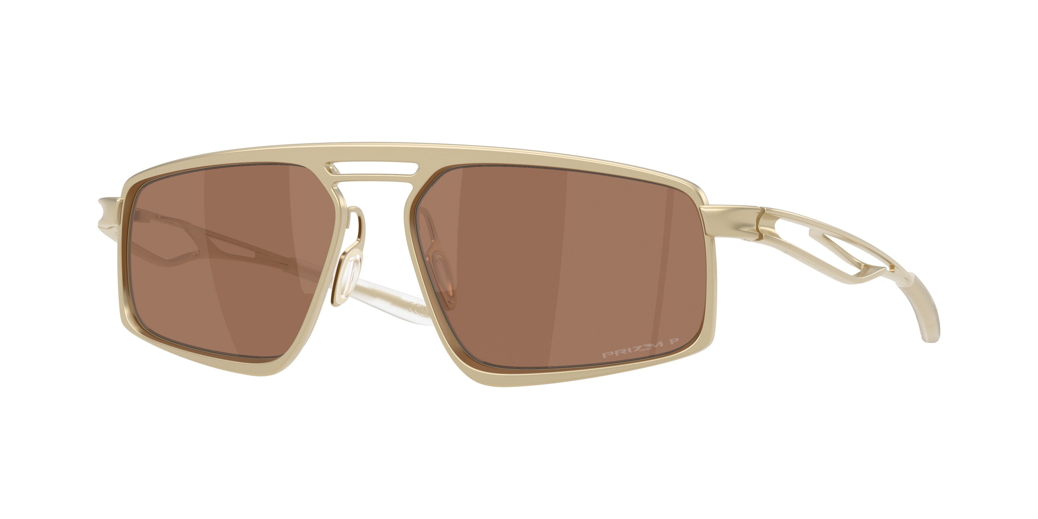Oakley Unisex Oakley OO6031 BUSHWICK 603106 Occhiali da sole Titanio Oro Marrone Squadrata Polarizzata