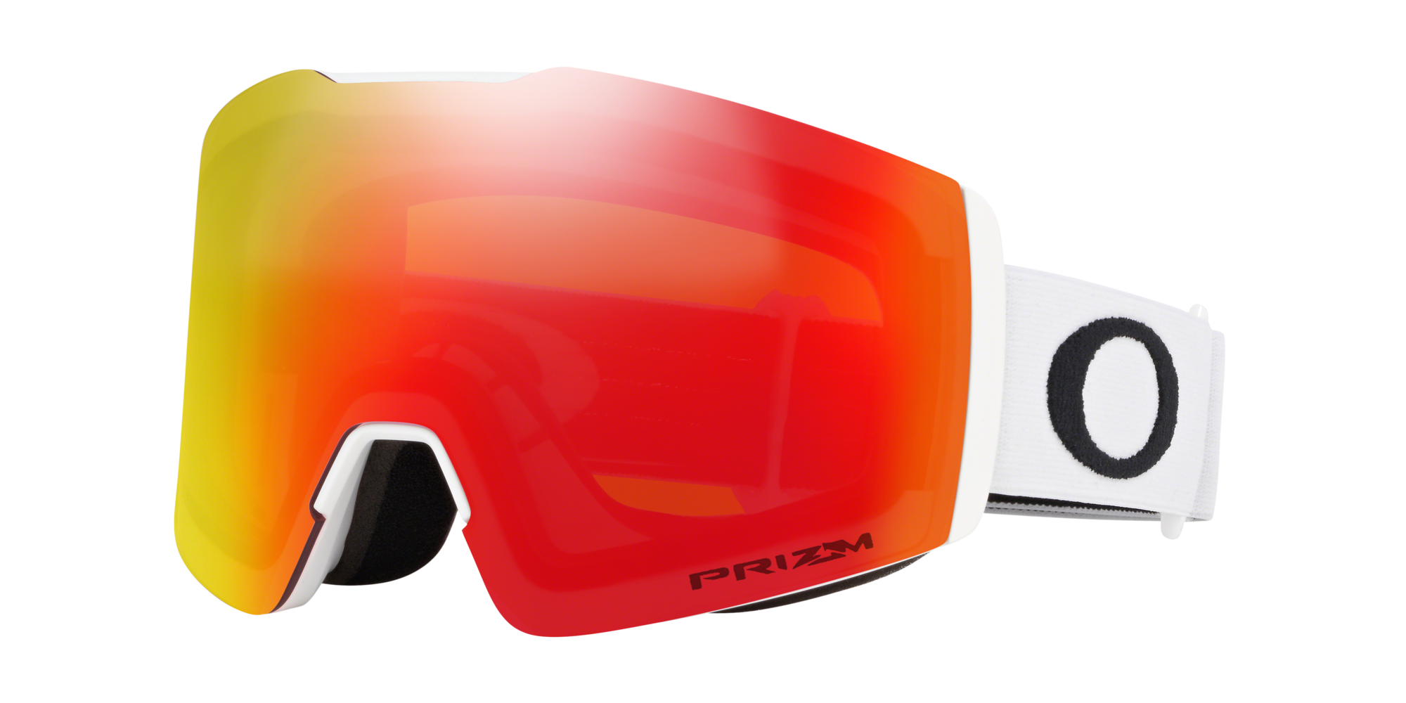 Oakley Unisex Oakley OO7103 FALL LINE M 710314 Maschere da sci O_Matter Bianco Arancione Maschera Normale Prizm