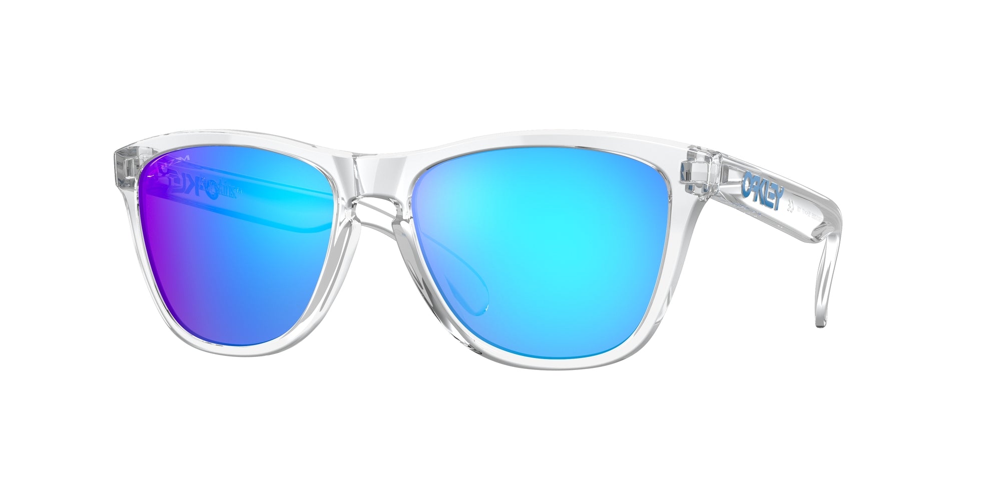 Oakley Unisex Oakley OO9013 FROGSKINS 9013D0 Occhiali da sole O_Matter Trasparente Blu Squadrata Normale Prizm Iridium