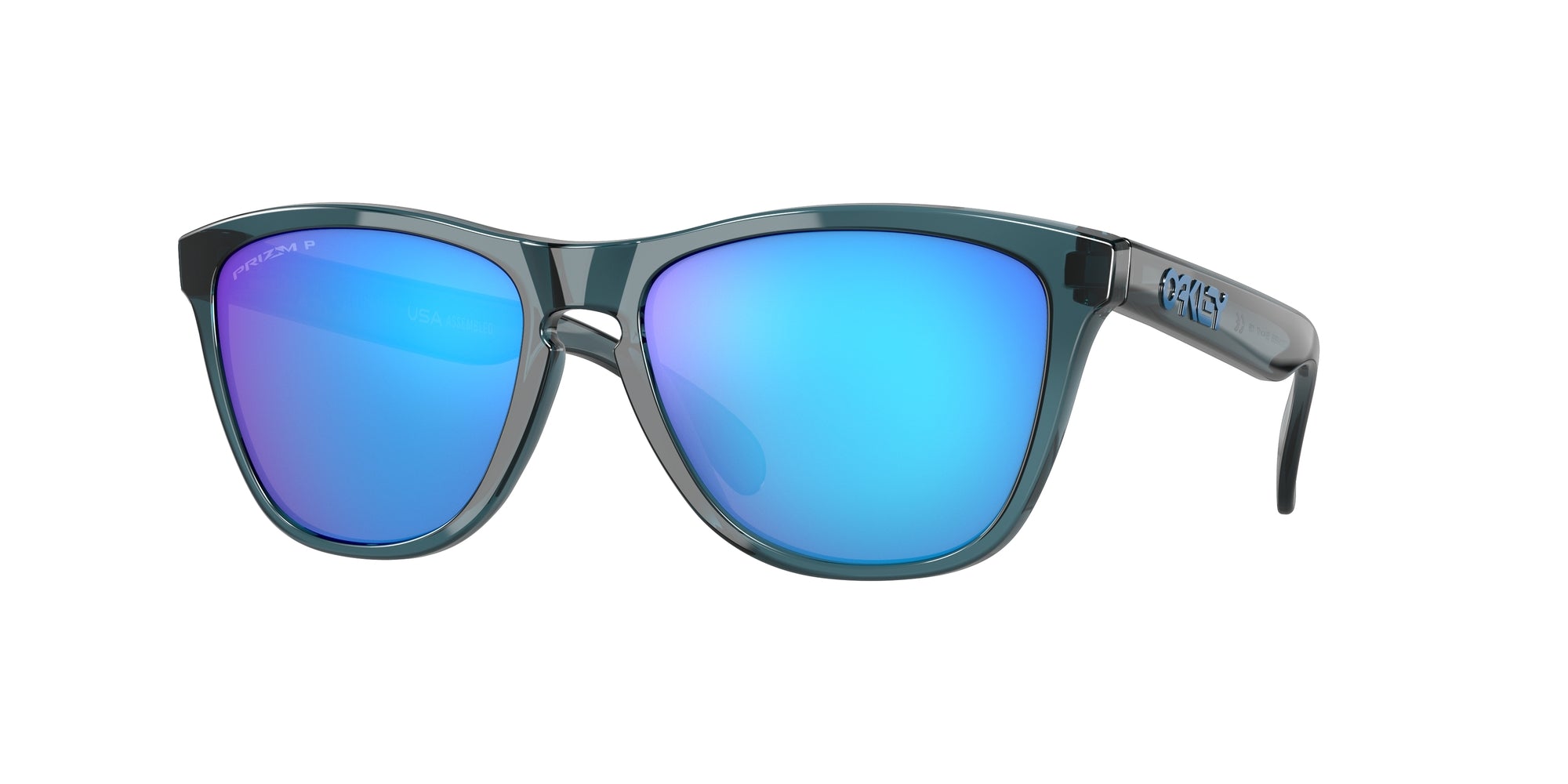 Oakley Unisex Oakley OO9013 FROGSKINS 9013F6 Occhiali da sole O_Matter Nero Blu Squadrata Polarizzata Prizm
