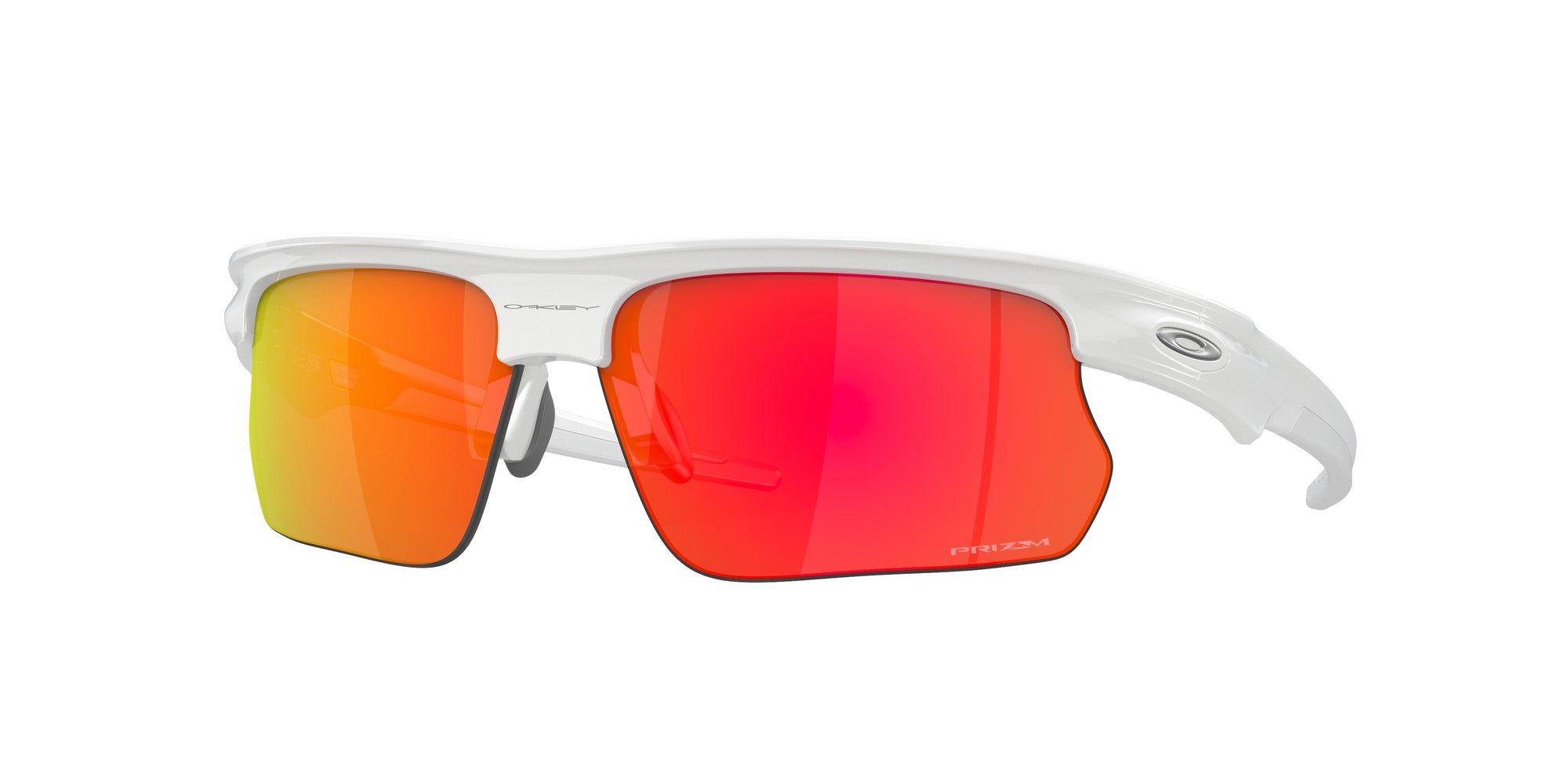 Oakley Unisex Oakley OO9400 BISPHAERA 940003 Occhiali da sole O_Matter Bianco Rosso Squadrata Normale Prizm