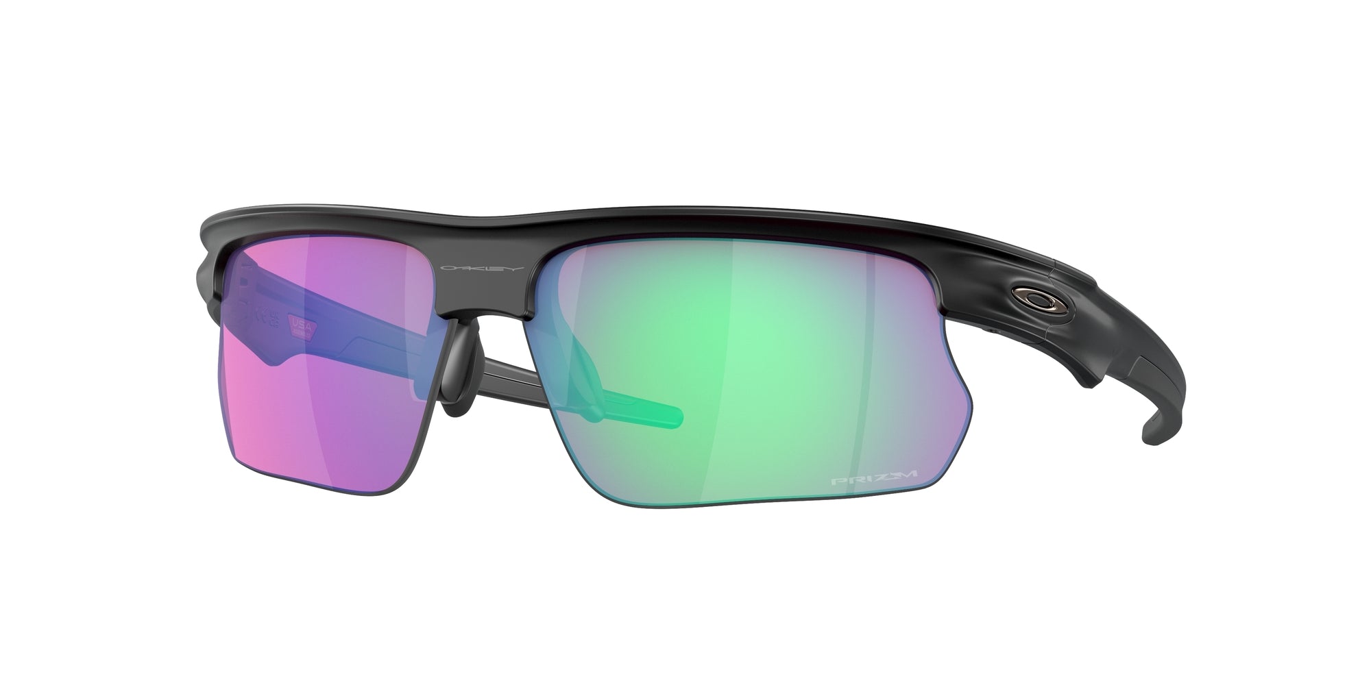 Oakley Unisex Oakley OO9400 BISPHAERA 940006 Occhiali da sole O_Matter Nero Viola Squadrata Normale Prizm