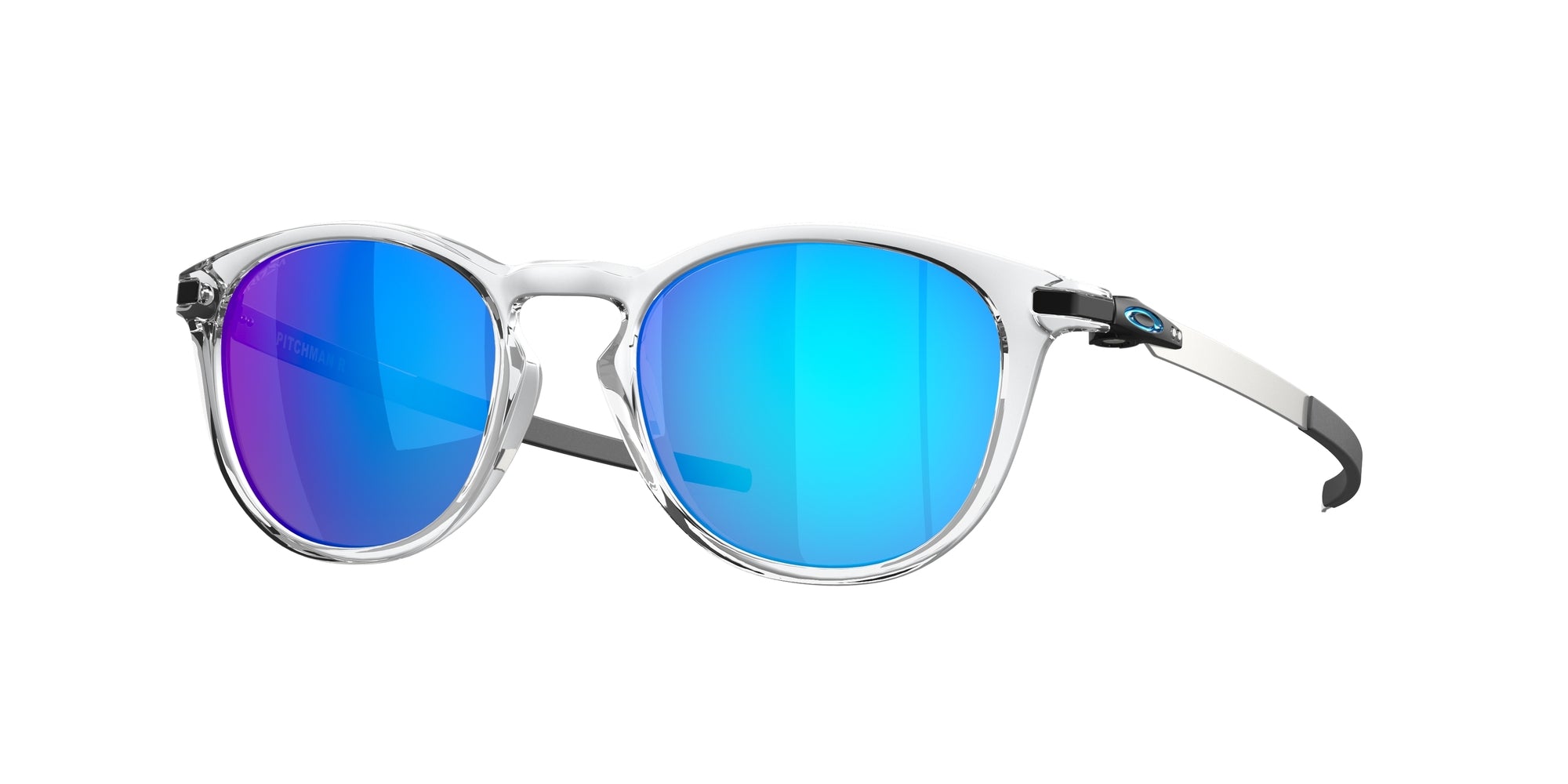 Oakley Unisex Oakley OO9439 PITCHMAN R 943904 Occhiali da sole O_Matter Trasparente Blu Rotonda Normale Prizm