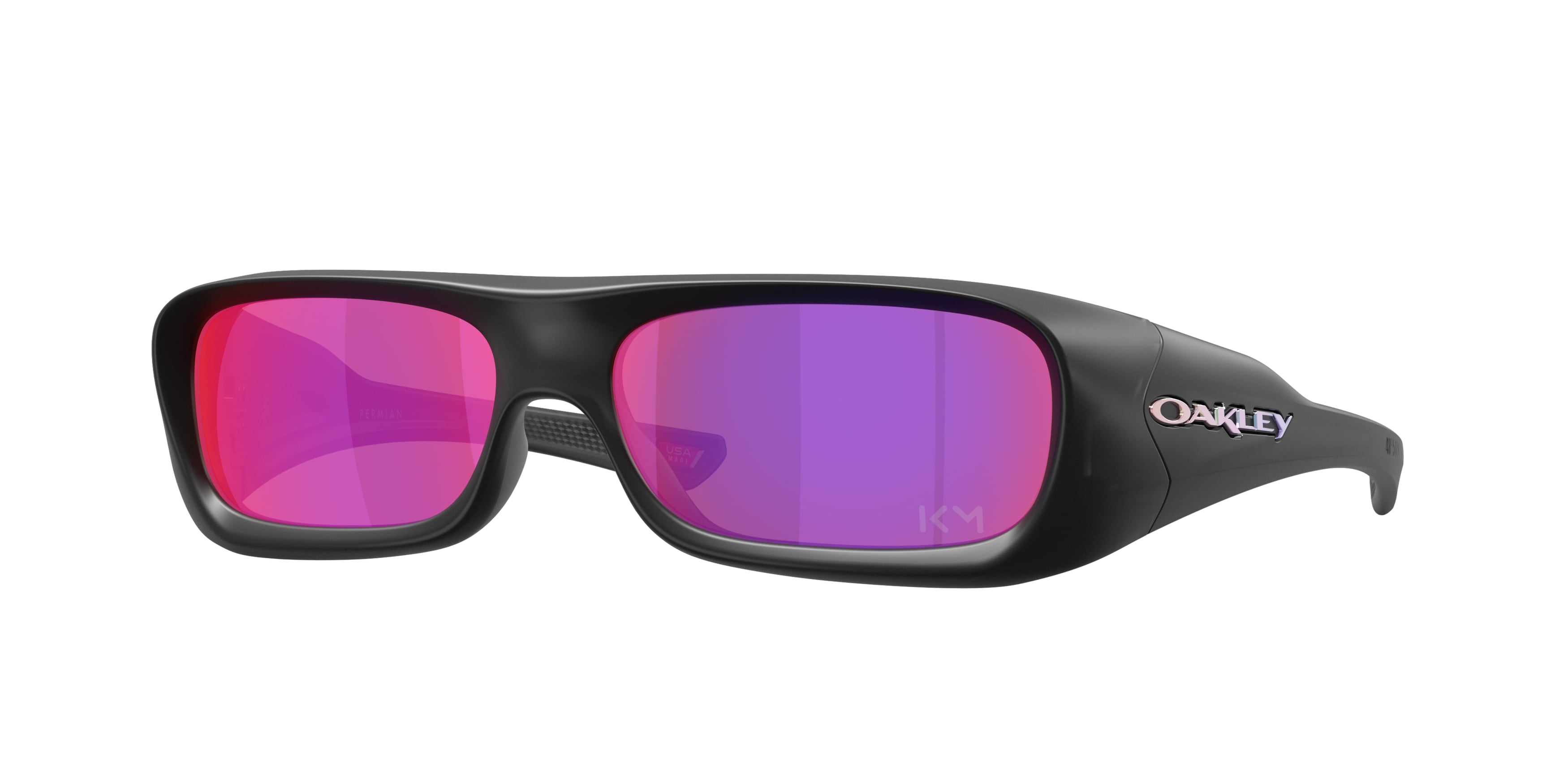 Oakley Unisex Oakley OO9520 PERMIAN 952007 Occhiali da sole O_Matter Nero Viola Squadrata Normale