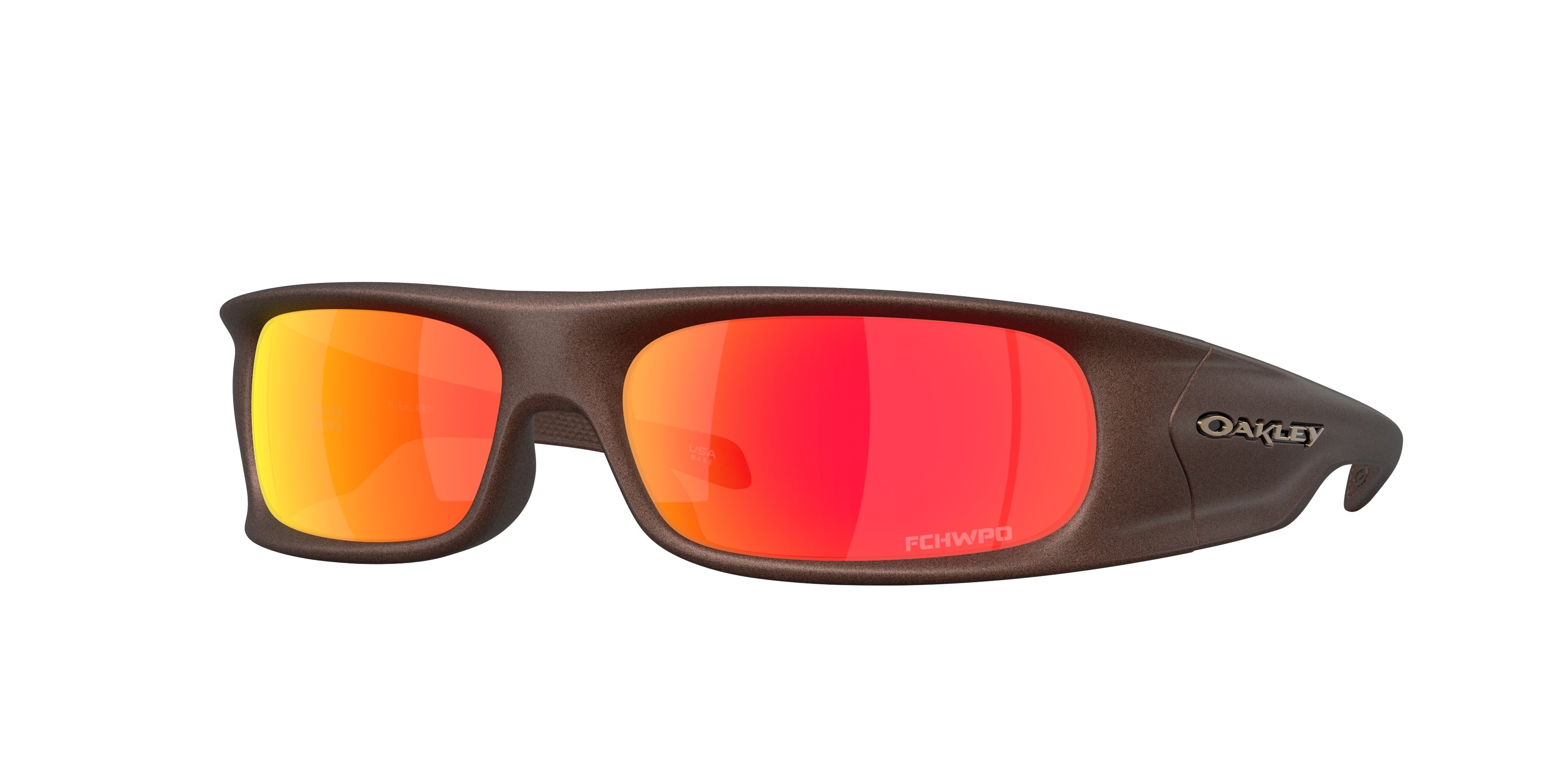 Oakley Unisex Oakley OO9522 HIGHLAND 952206 Occhiali da sole O_Matter Marrone Rosso Squadrata Normale