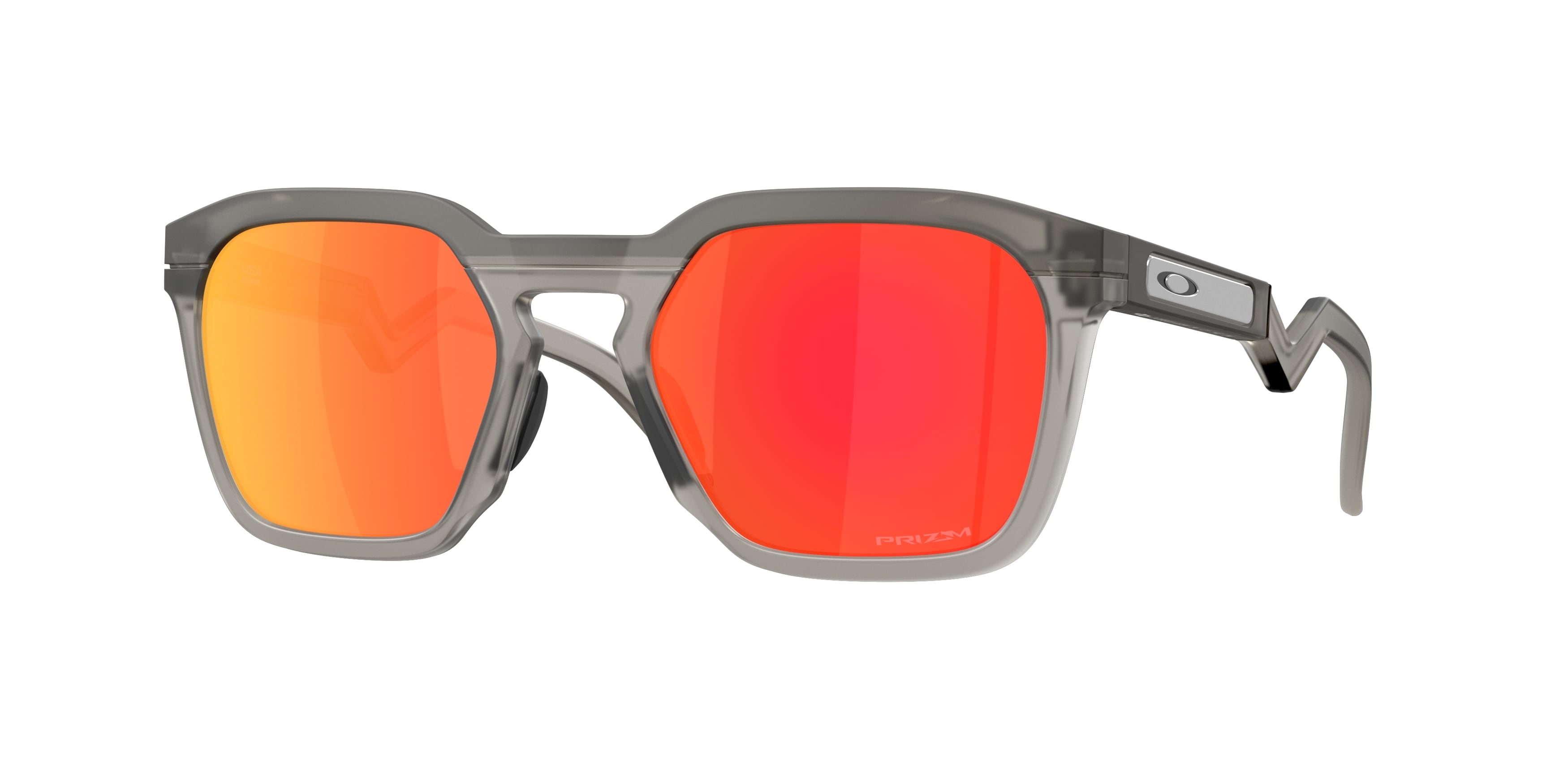 Oakley Unisex Oakley OO9533 HSTN SQ 953302 Occhiali da sole O_Matter Grigio Rosso Squadrata Normale
