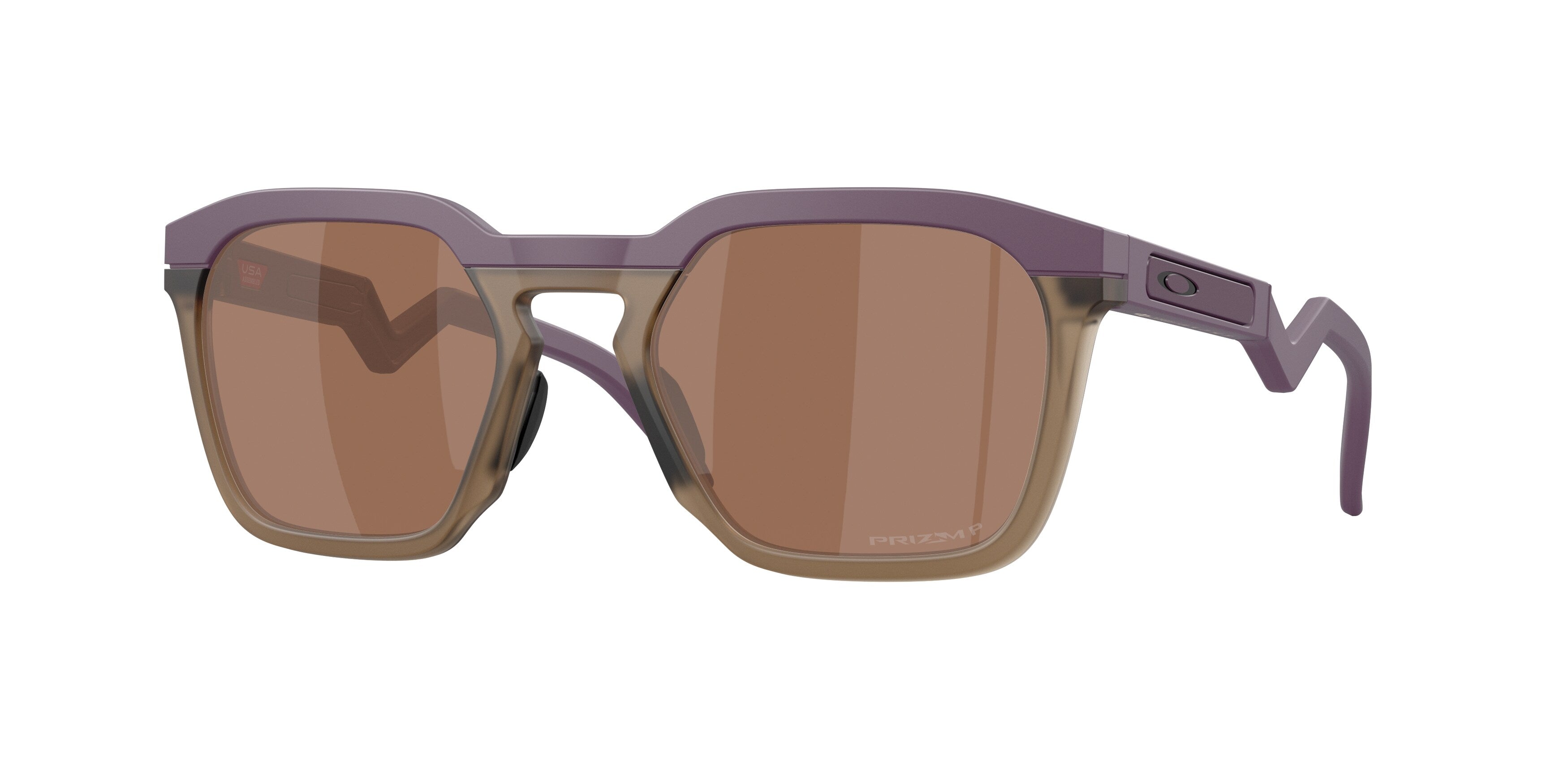 Oakley Unisex Oakley OO9533 HSTN SQ 953311 Occhiali da sole O_Matter Viola Marrone Squadrata Polarizzata