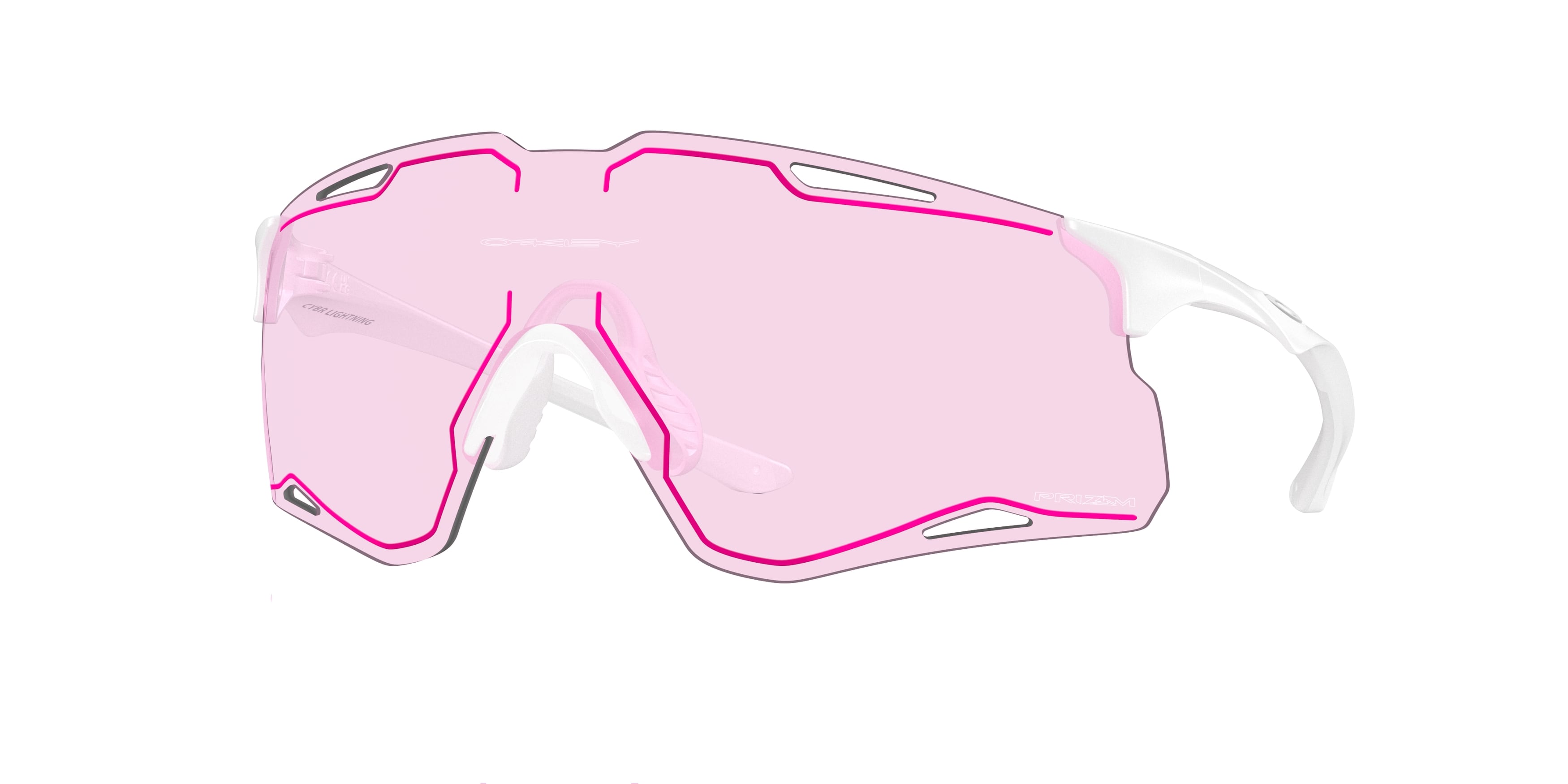 Oakley Unisex Oakley OO9538D CYBR LIGHTNING 953806 Occhiali da sole O_Matter Bianco Rosa Squadrata Normale Oakley Unisex Oakley OO9538D CYBR LIGHTNING 953806 Occhiali da sole O_Matter Bianco Rosa Squadrata Normale