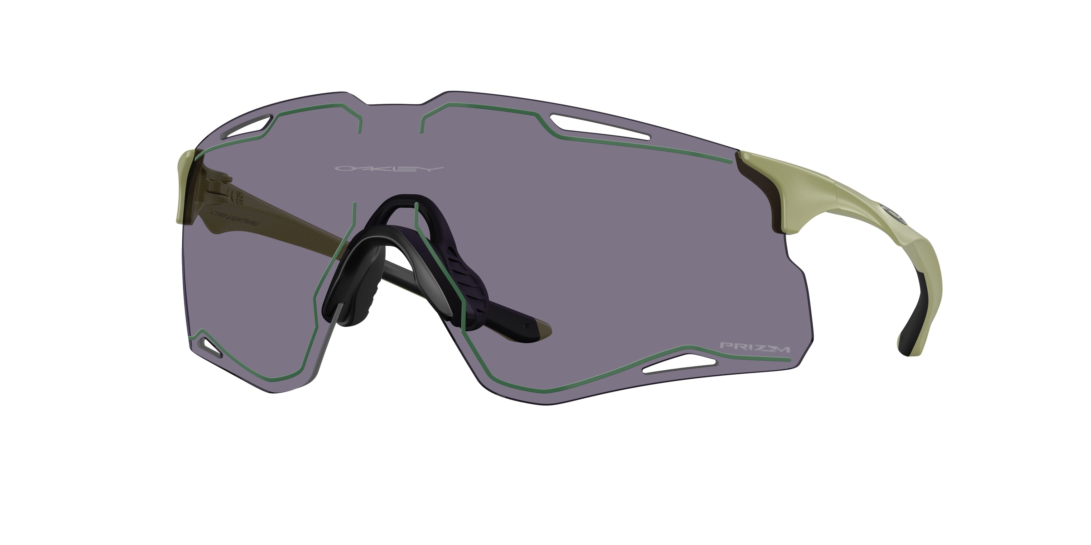Oakley Unisex Oakley OO9538D CYBR LIGHTNING 953808 Occhiali da sole O_Matter Verde Grigio Squadrata Normale