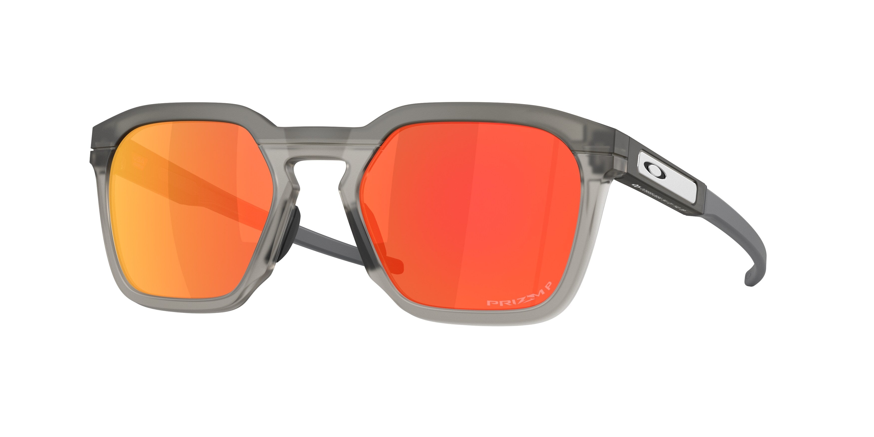 Oakley Unisex Oakley OO9555 HSTN SQ 2.0 955506 Occhiali da sole O_Matter Grigio Rosso Squadrata Polarizzata