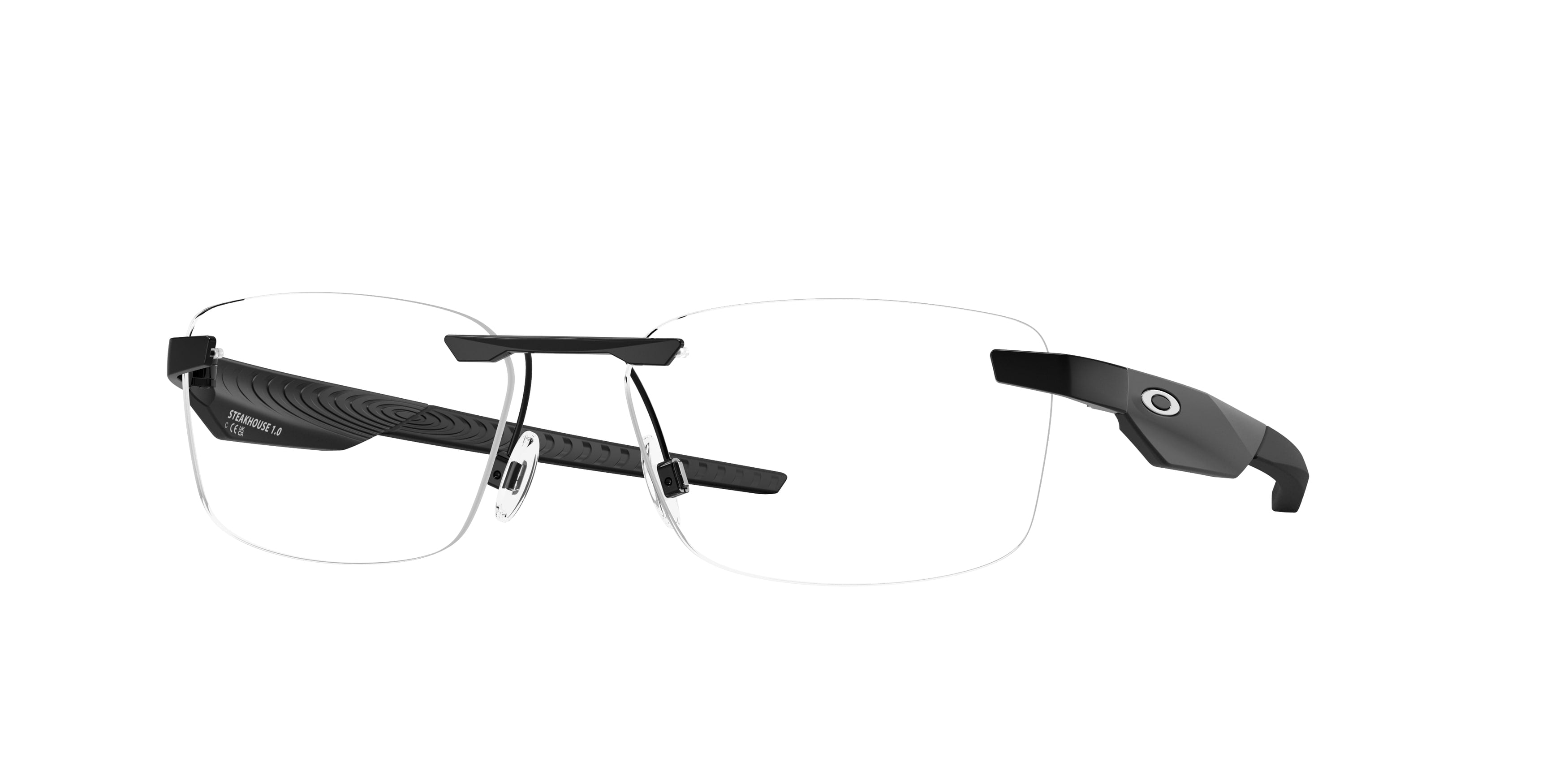 Oakley Unisex Oakley OX3126 STEAKHOUSE 1.0 312601 Montature da vista Metallo Nero Trasparente Squadrata Normale Oakley Unisex Oakley OX3126 STEAKHOUSE 1.0 312601 Montature da vista Metallo Nero Trasparente Squadrata Normale