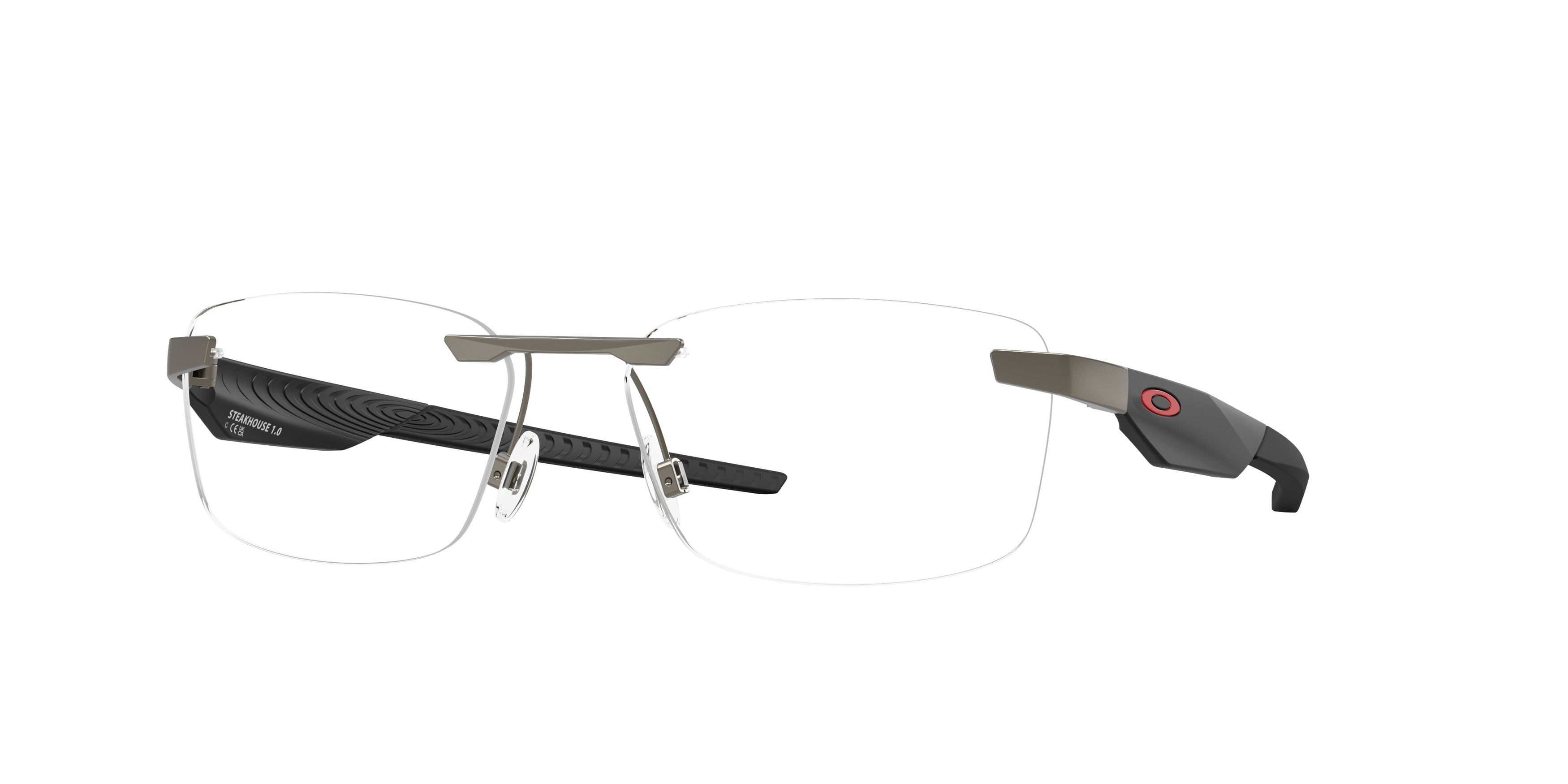 Oakley Unisex Oakley OX3126 STEAKHOUSE 1.0 312602 Montature da vista Metallo Grigio Trasparente Squadrata Normale Oakley Unisex Oakley OX3126 STEAKHOUSE 1.0 312602 Montature da vista Metallo Grigio Trasparente Squadrata Normale