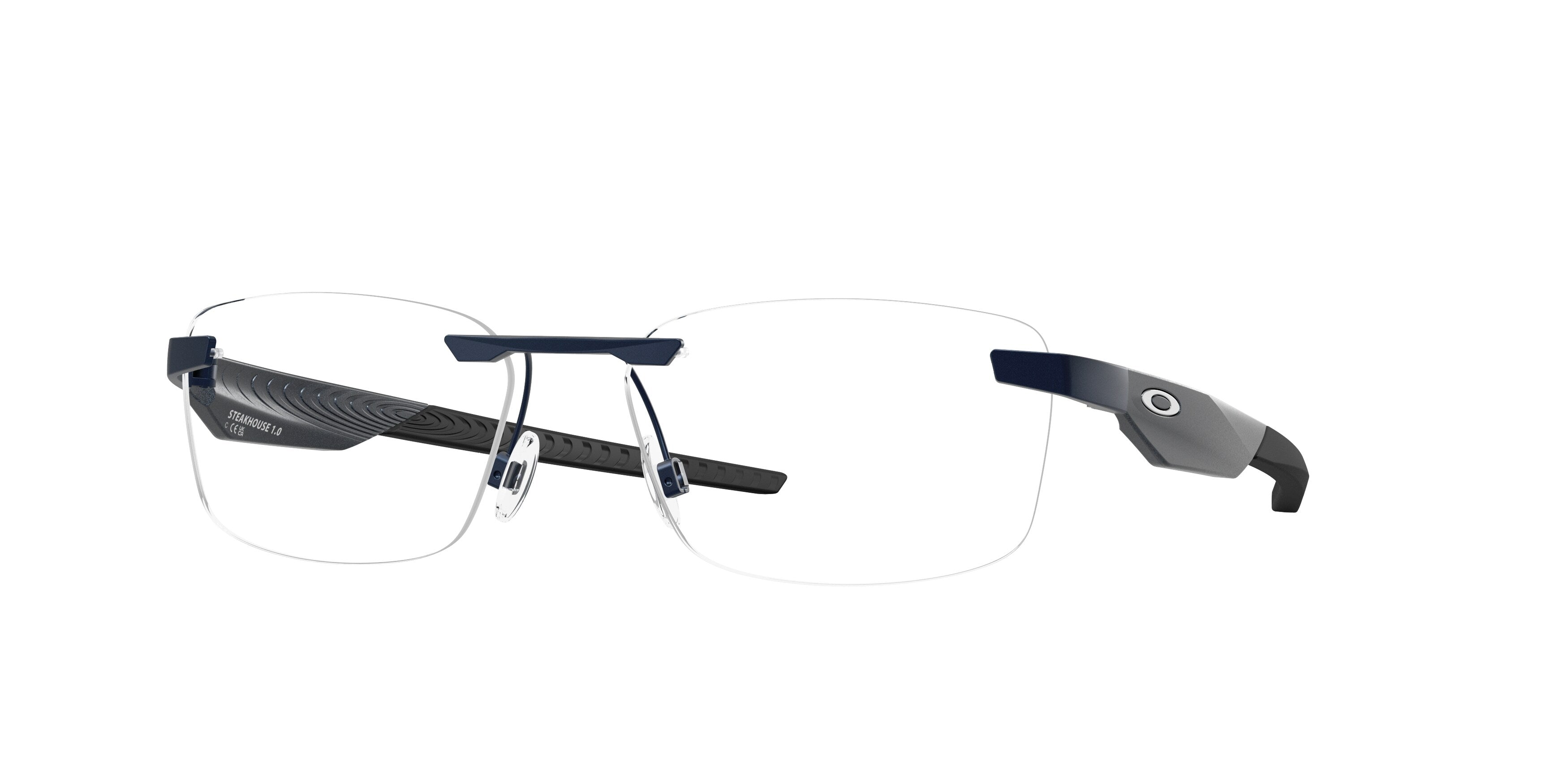 Oakley Unisex Oakley OX3126 STEAKHOUSE 1.0 312603 Montature da vista Metallo Blu Trasparente Squadrata Normale Oakley Unisex Oakley OX3126 STEAKHOUSE 1.0 312603 Montature da vista Metallo Blu Trasparente Squadrata Normale