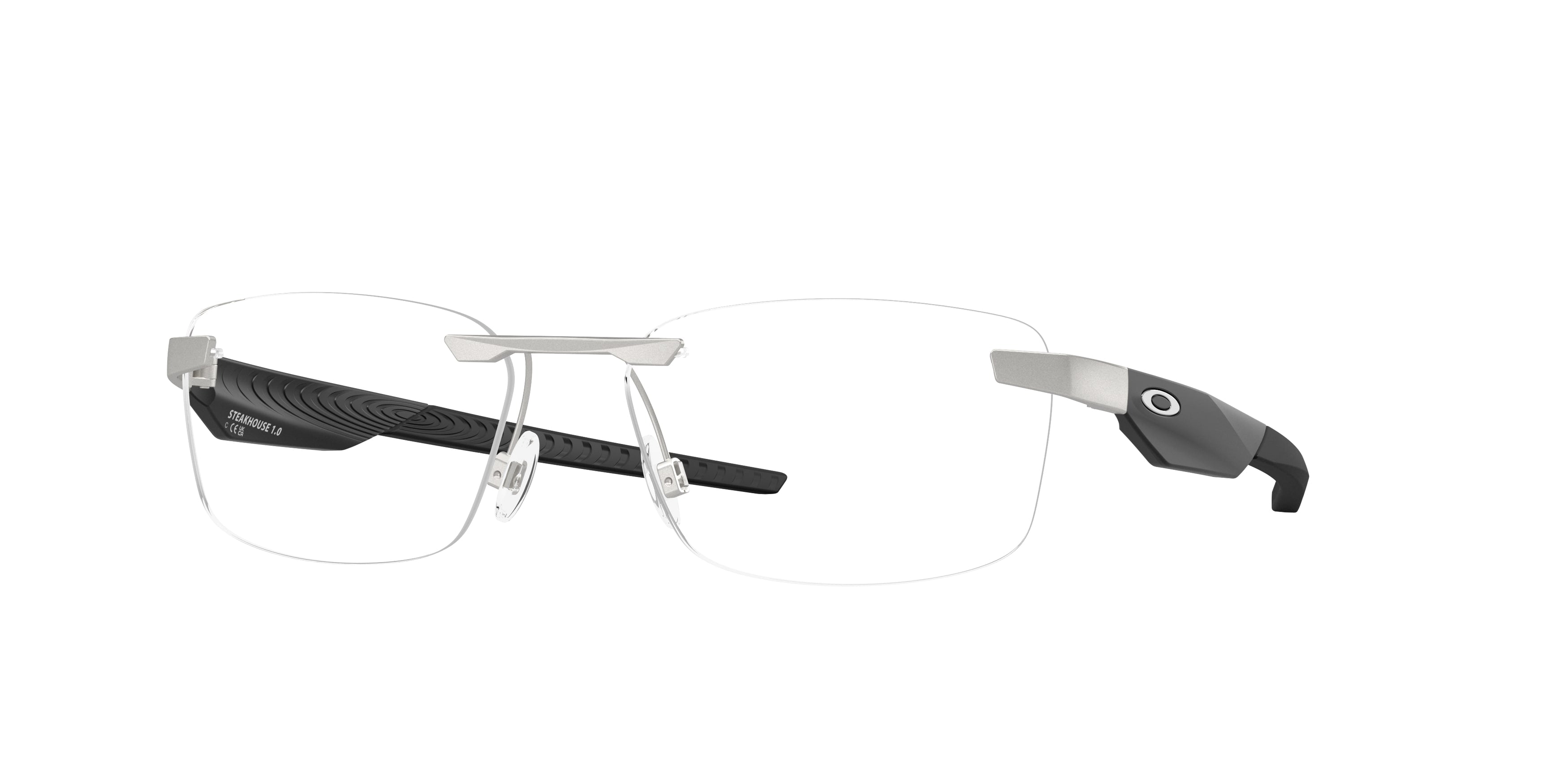 Oakley Unisex Oakley OX3126 STEAKHOUSE 1.0 312604 Montature da vista Metallo Argento Trasparente Squadrata Normale Oakley Unisex Oakley OX3126 STEAKHOUSE 1.0 312604 Montature da vista Metallo Argento Trasparente Squadrata Normale